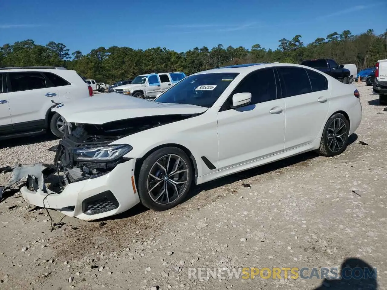 1 fotografías del automóvil dañado WBA53BH00NWX39478 BMW 5 SERIES 2022