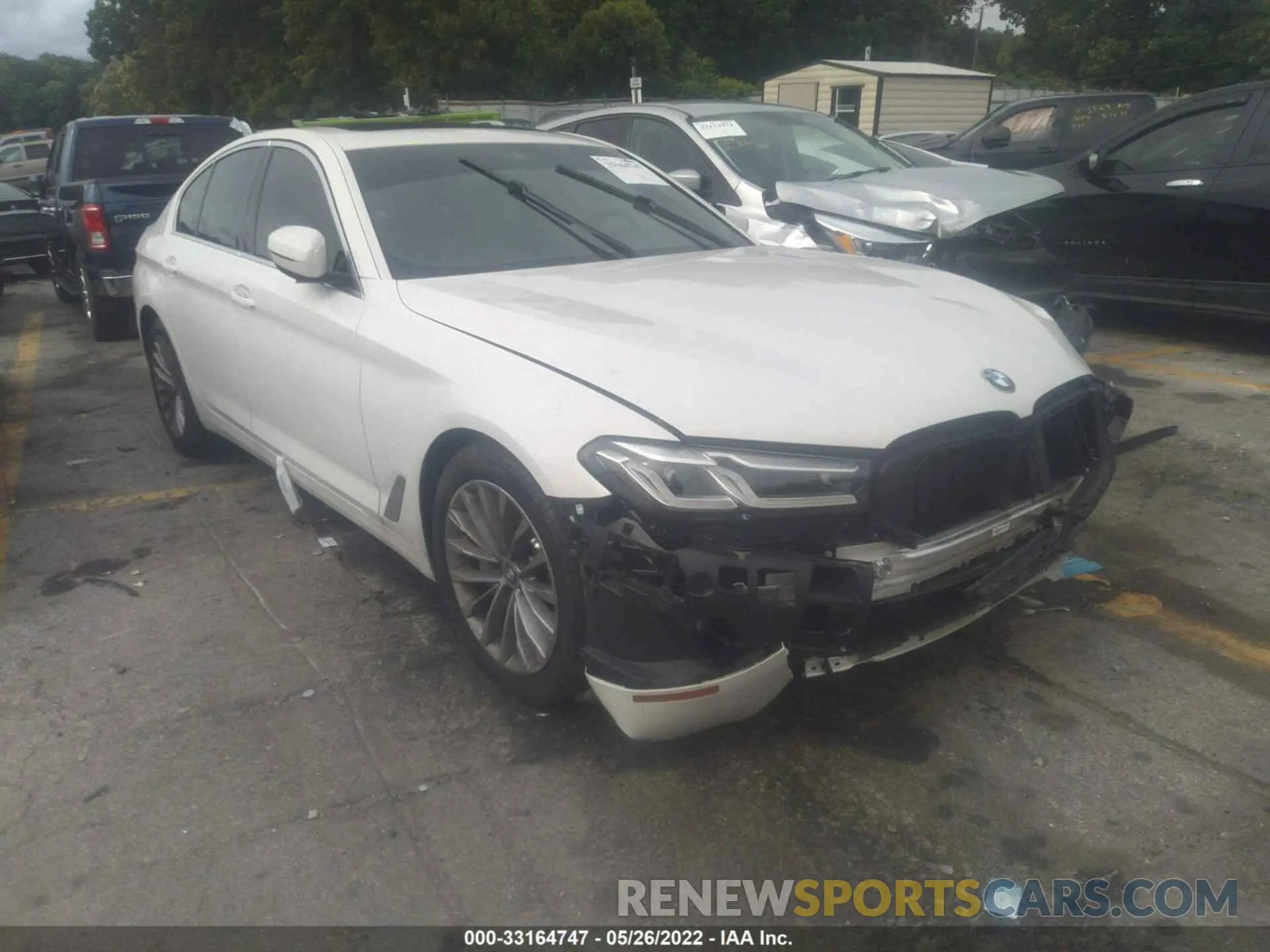 1 fotografías del automóvil dañado WBA53BH01NWX39747 BMW 5 SERIES 2022