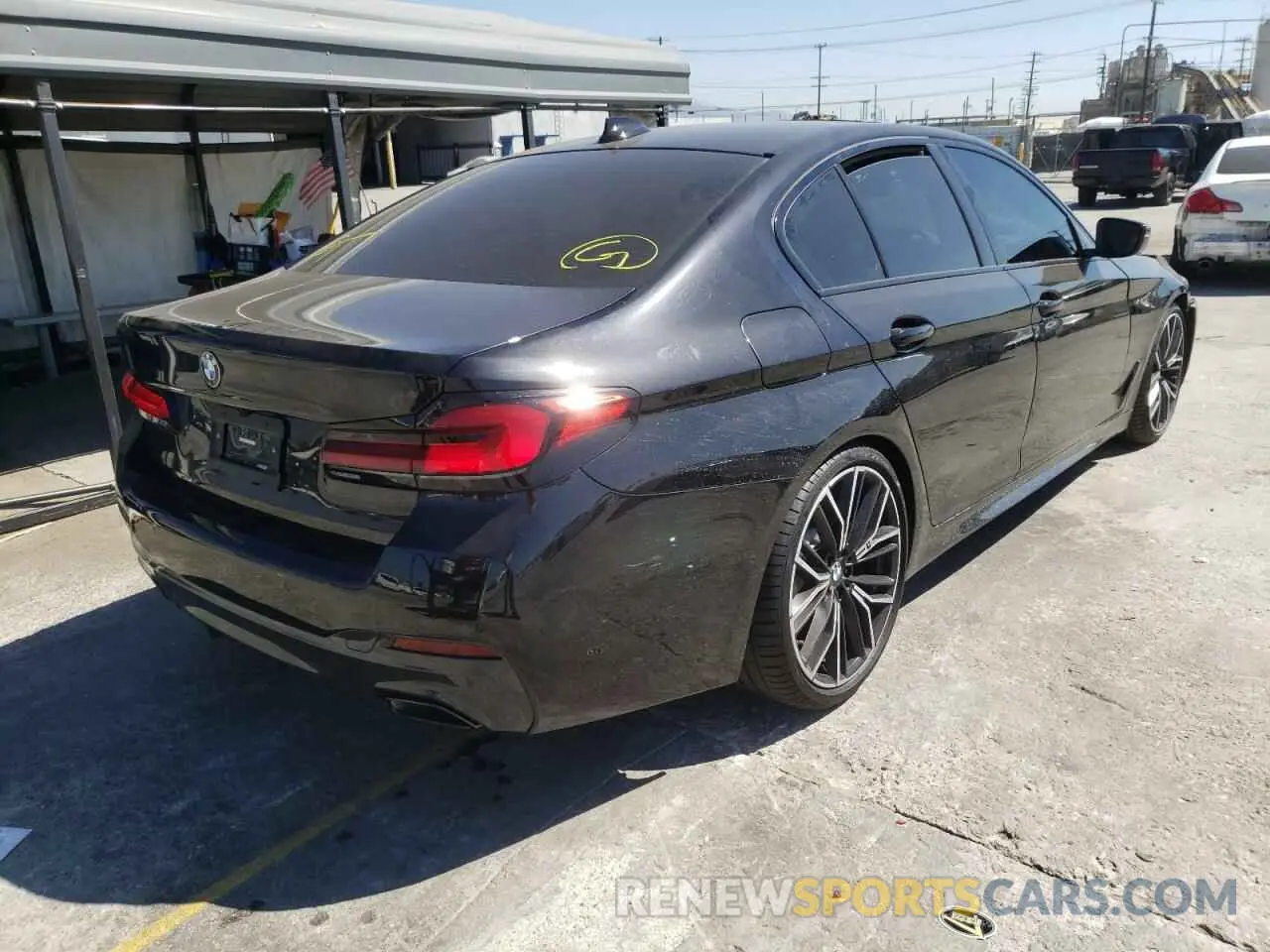 4 fotografías del automóvil dañado WBA53BH02NWX49851 BMW 5 SERIES 2022