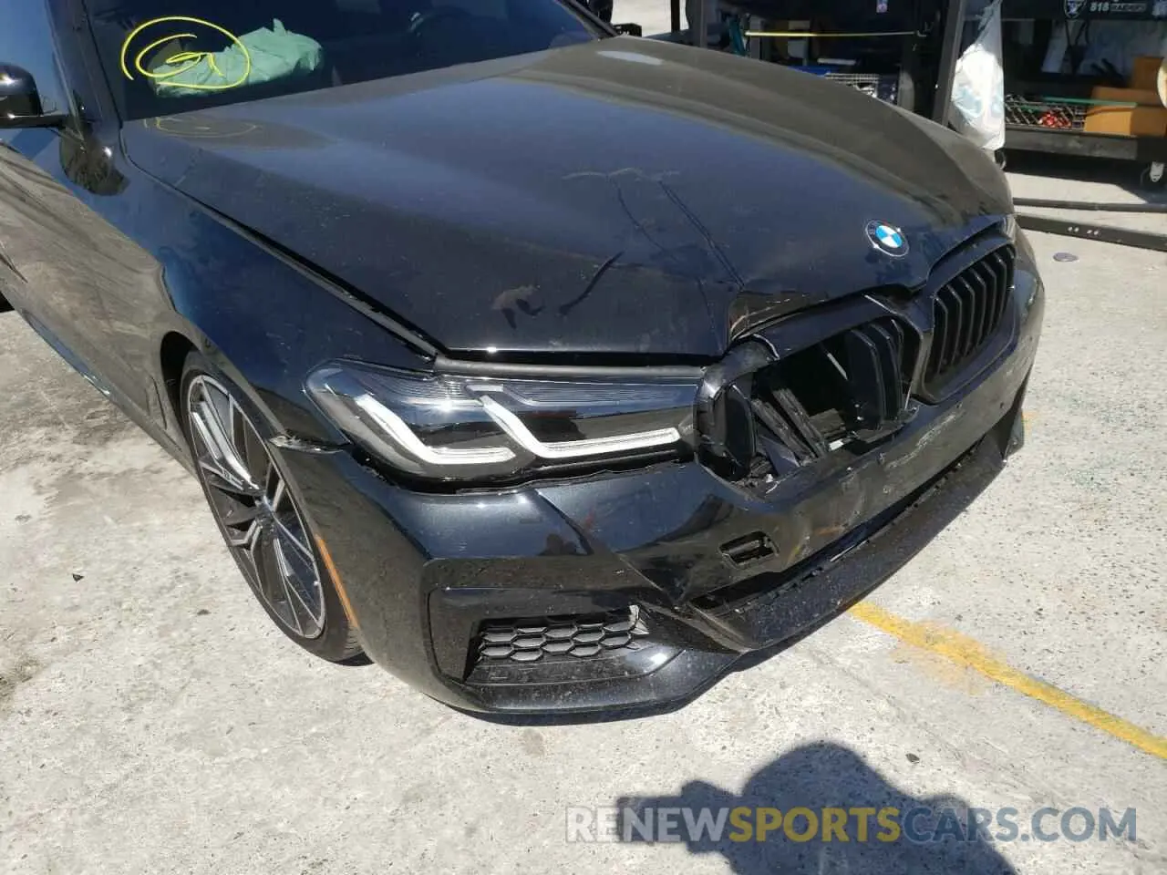 9 fotografías del automóvil dañado WBA53BH02NWX49851 BMW 5 SERIES 2022
