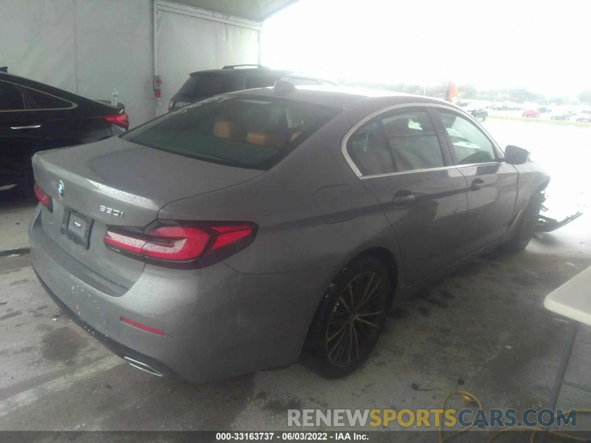 4 fotografías del automóvil dañado WBA53BH08NCJ29734 BMW 5 SERIES 2022