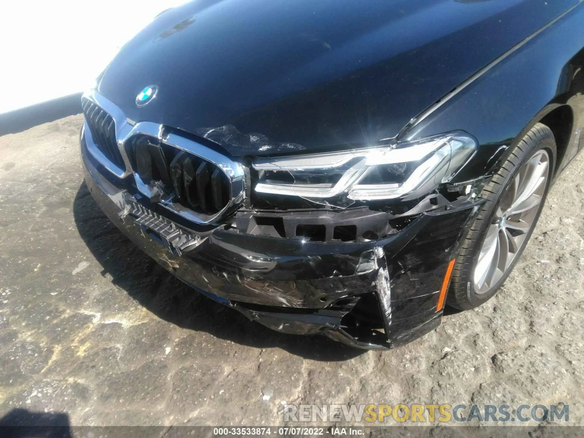 6 fotografías del automóvil dañado WBA53BJ02NCJ91690 BMW 5 SERIES 2022