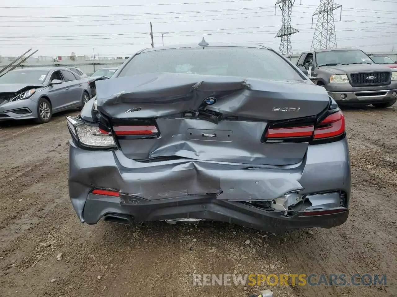 6 fotografías del automóvil dañado WBA73BJ00NCK28938 BMW 5 SERIES 2022