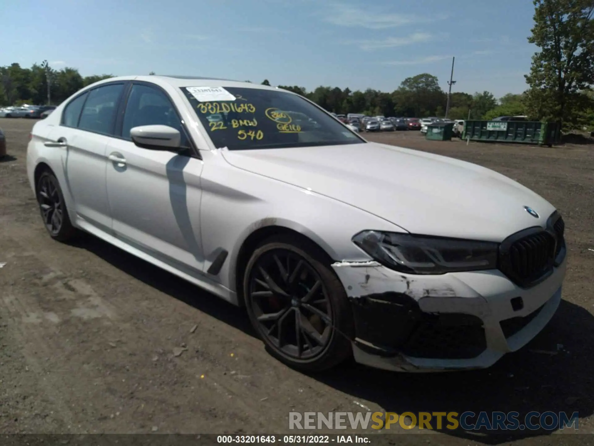 1 fotografías del automóvil dañado WBA73BJ02NWX55667 BMW 5 SERIES 2022