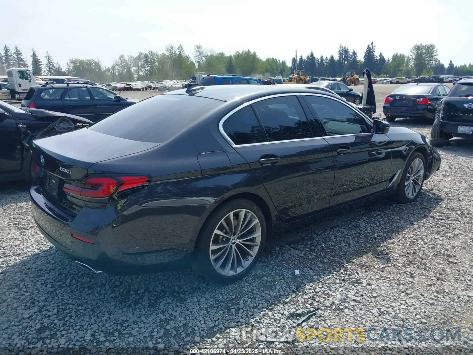 4 fotografías del automóvil dañado WBA13BJ09NWX51234 BMW 530 2022