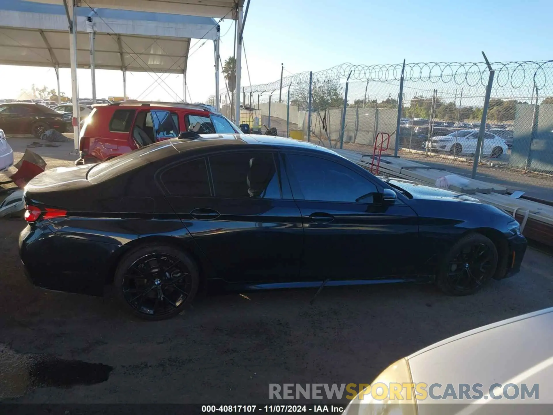 14 fotografías del automóvil dañado WBA53BH00NWX49573 BMW 530 2022