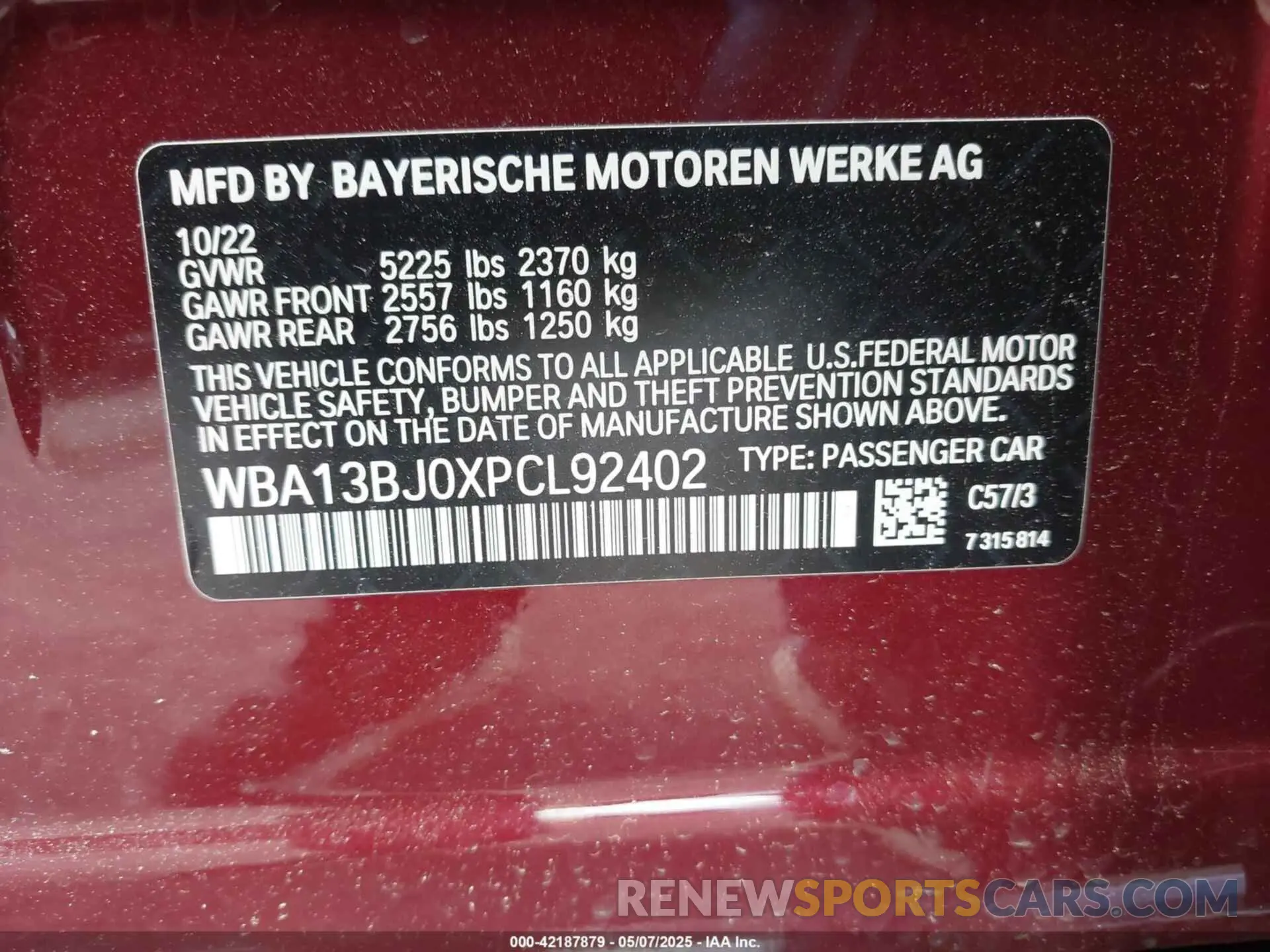 9 fotografías del automóvil dañado WBA13BJ0XPCL92402 BMW 530 2023