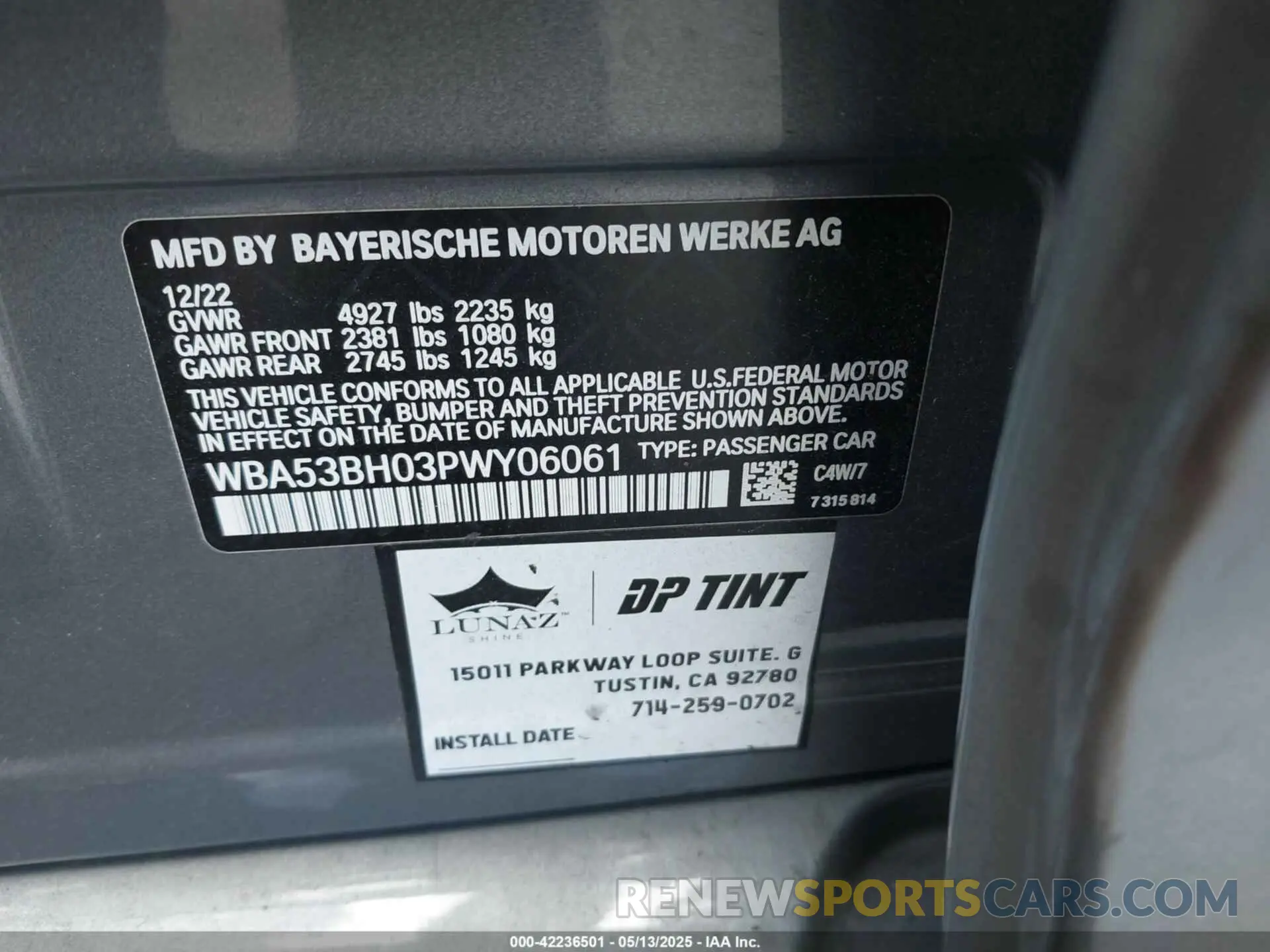 9 fotografías del automóvil dañado WBA53BH03PWY06061 BMW 530 2023