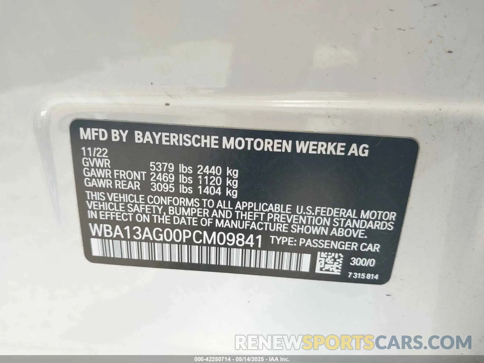 9 fotografías del automóvil dañado WBA13AG00PCM09841 BMW 530E 2023