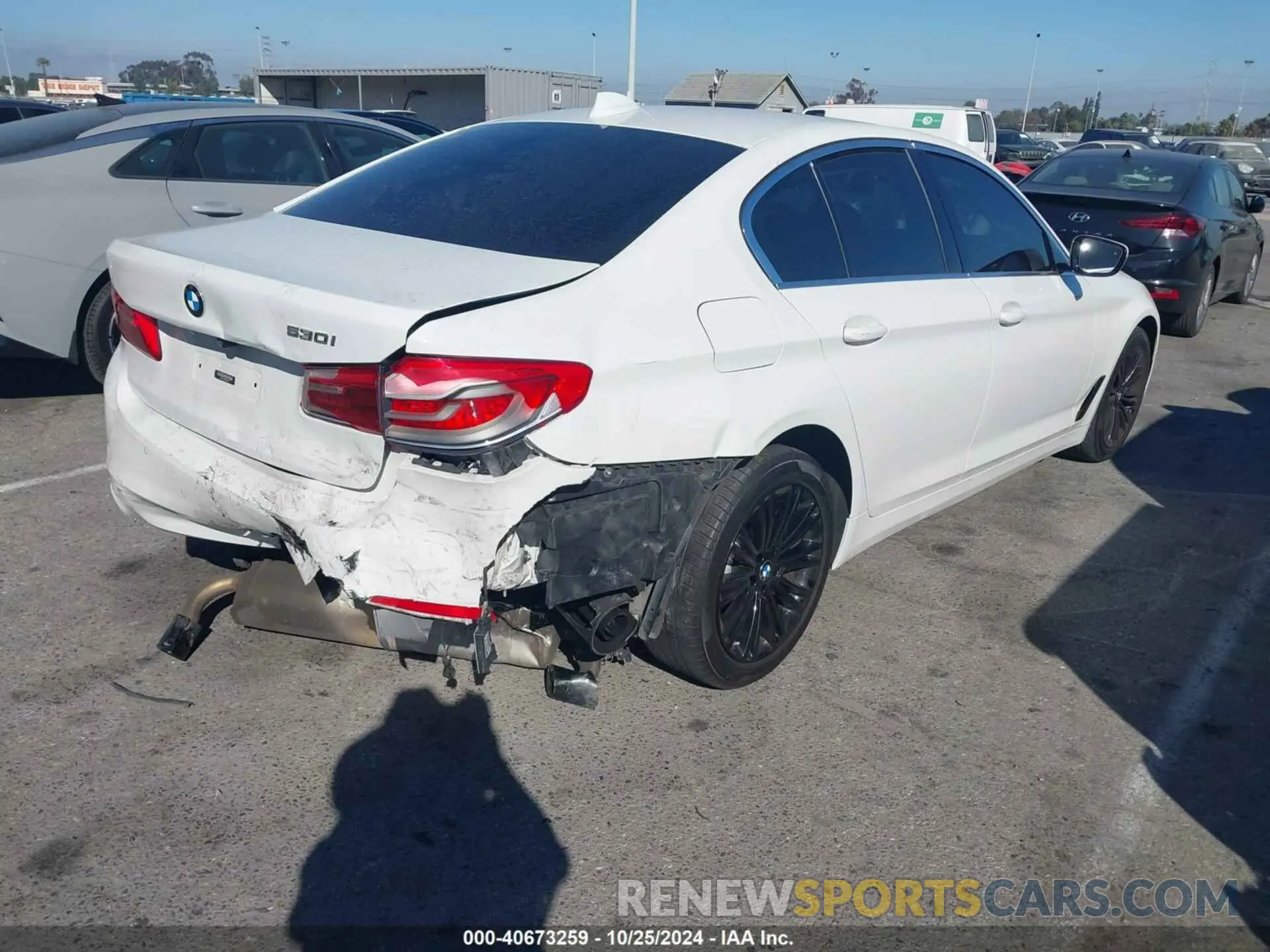 4 fotografías del automóvil dañado WBAJA5C53KBX87360 BMW 530I 2019