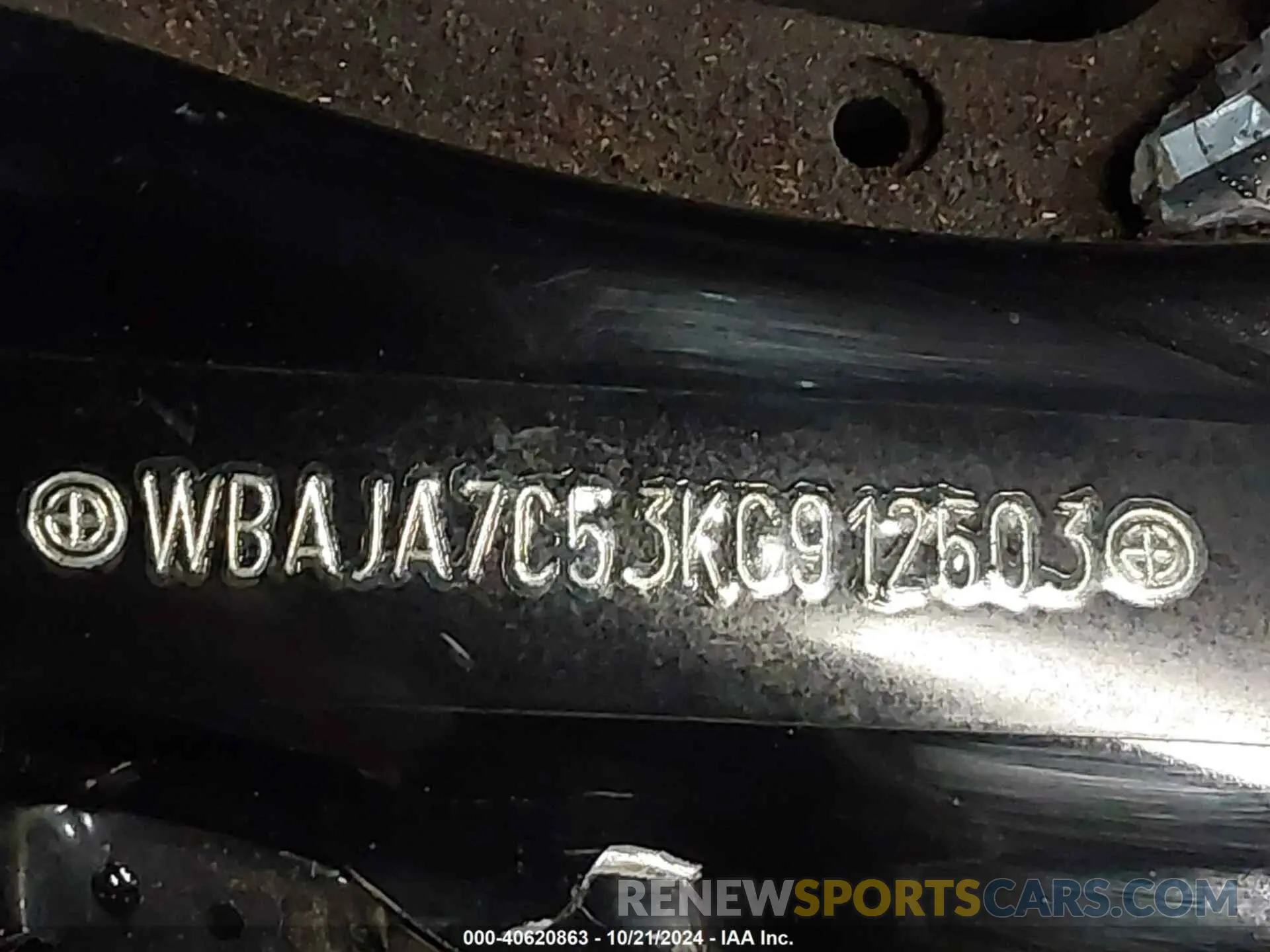 19 fotografías del automóvil dañado WBAJA7C53KG912503 BMW 530I 2019