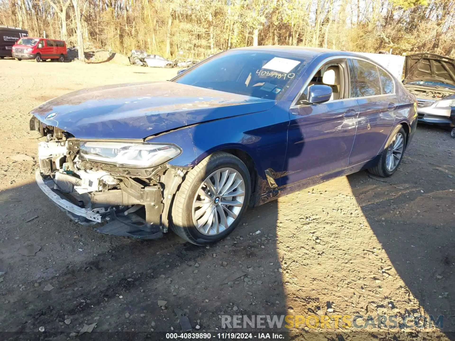 2 fotografías del automóvil dañado WBA13BJ05MWX33361 BMW 530I 2021