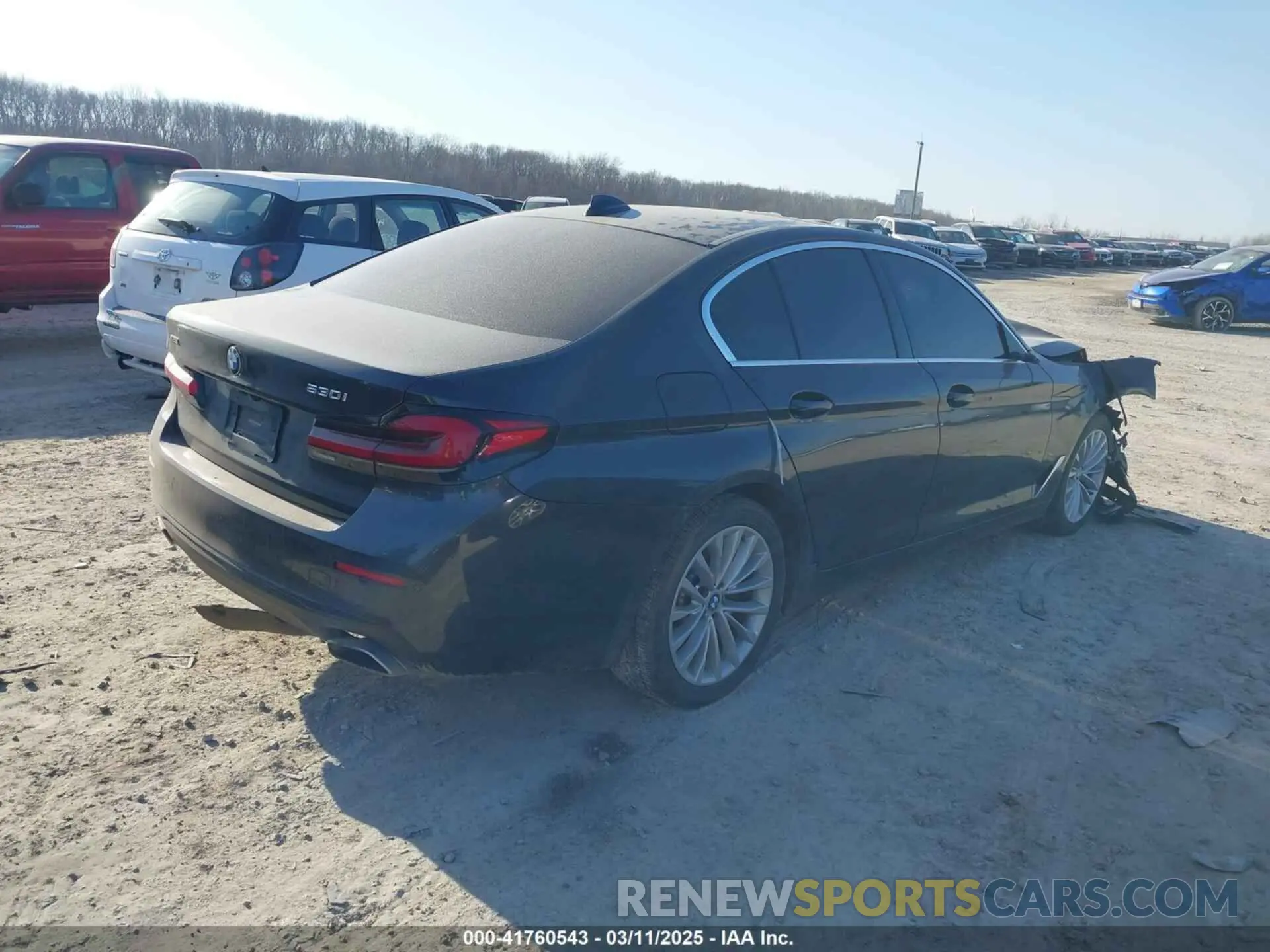 4 fotografías del automóvil dañado WBA13BJ06MCF66402 BMW 530I 2021