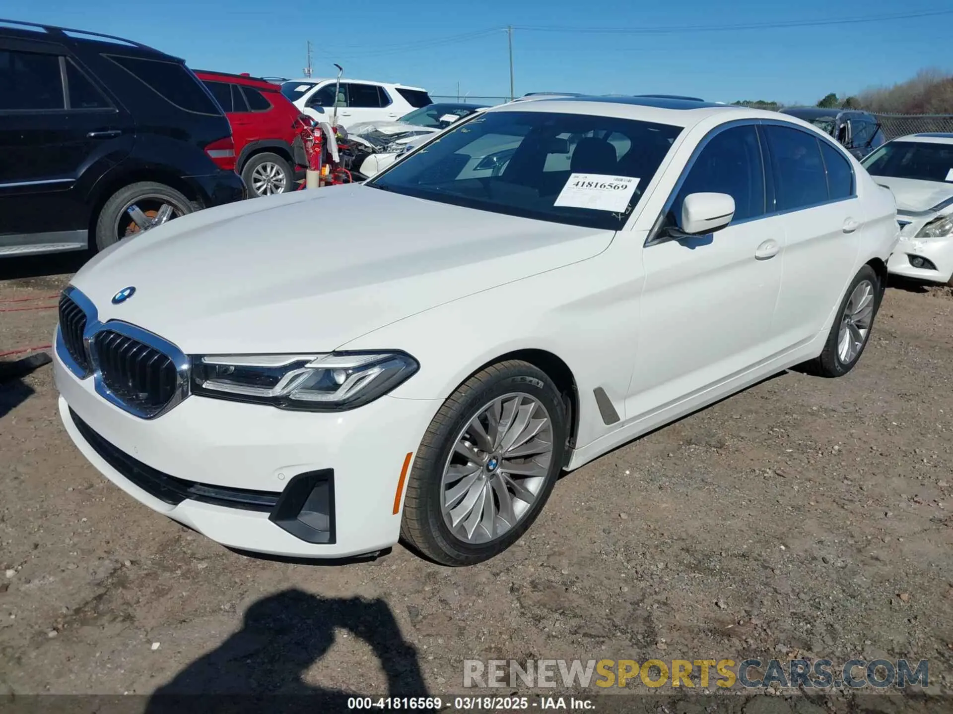 2 fotografías del automóvil dañado WBA13BJ0XMCG37729 BMW 530I 2021