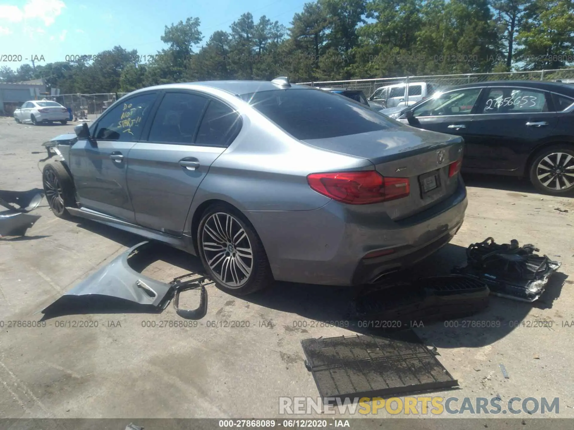 3 fotografías del automóvil dañado WBAJE7C50KWW13478 BMW 540 2019