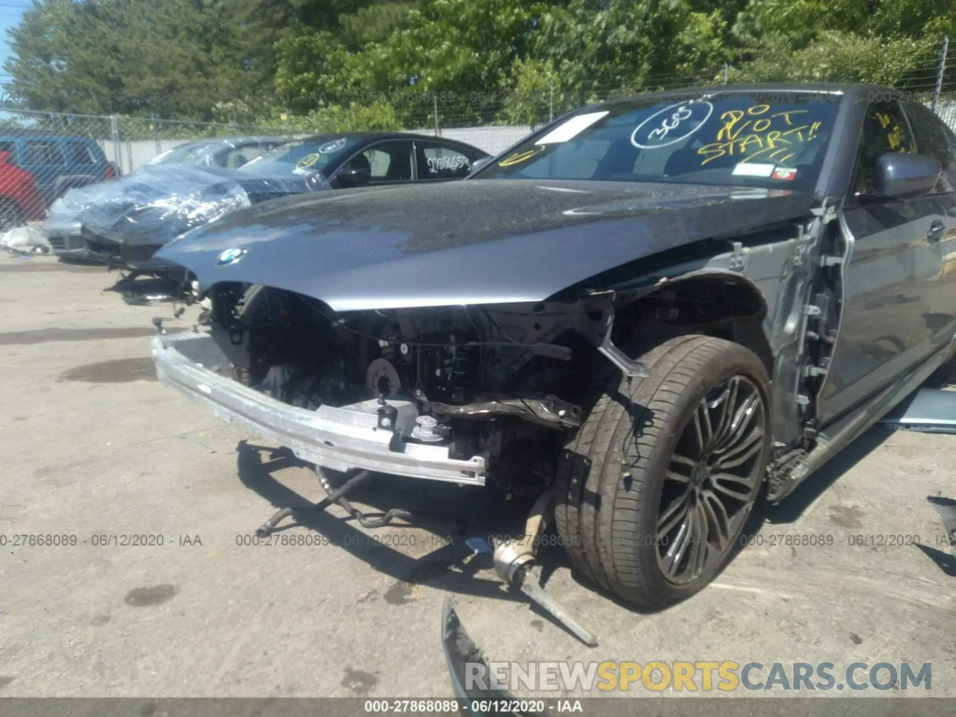 6 fotografías del automóvil dañado WBAJE7C50KWW13478 BMW 540 2019