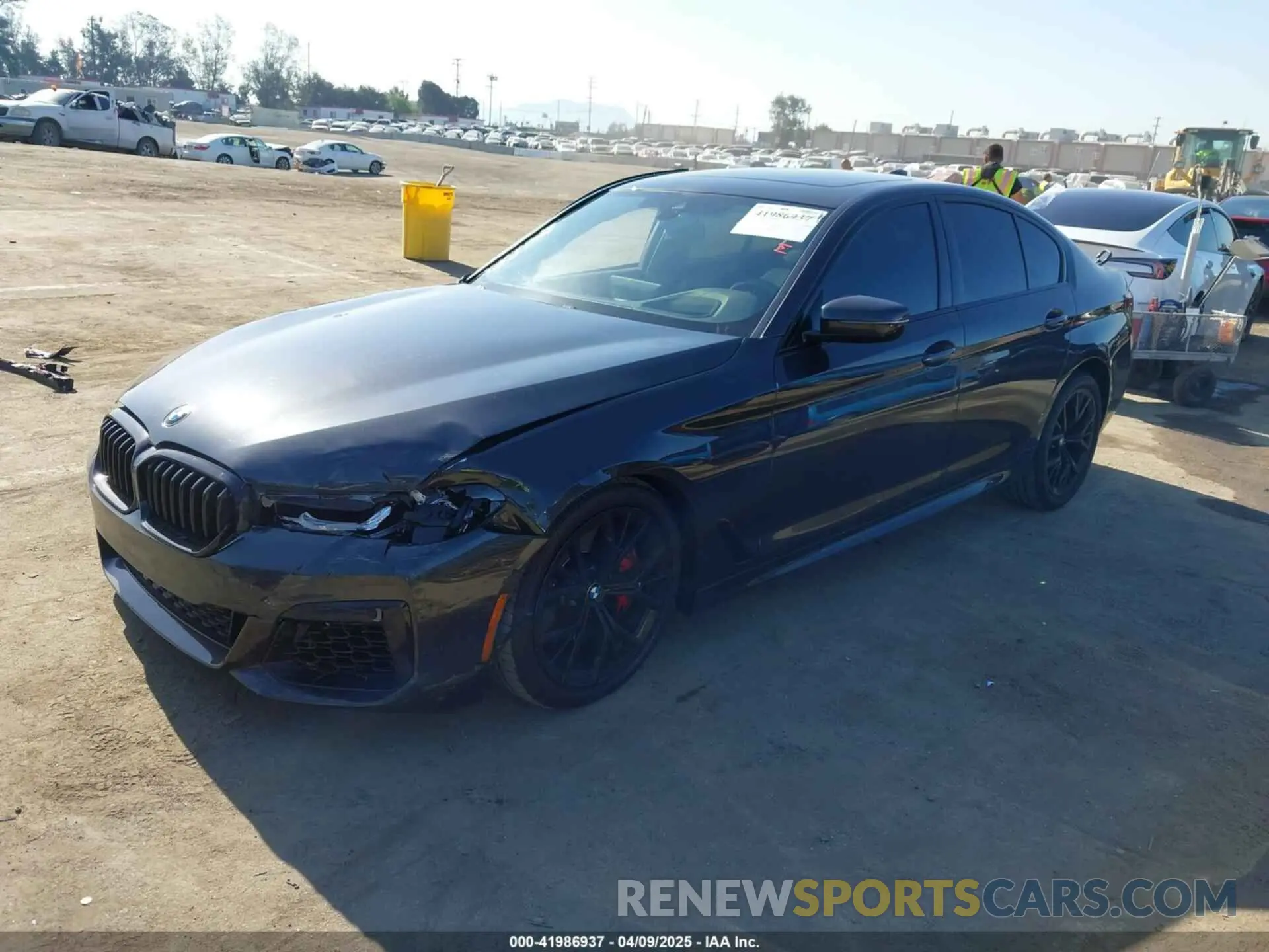 2 fotografías del automóvil dañado WBA53BJ0XNWX80355 BMW 540 2022