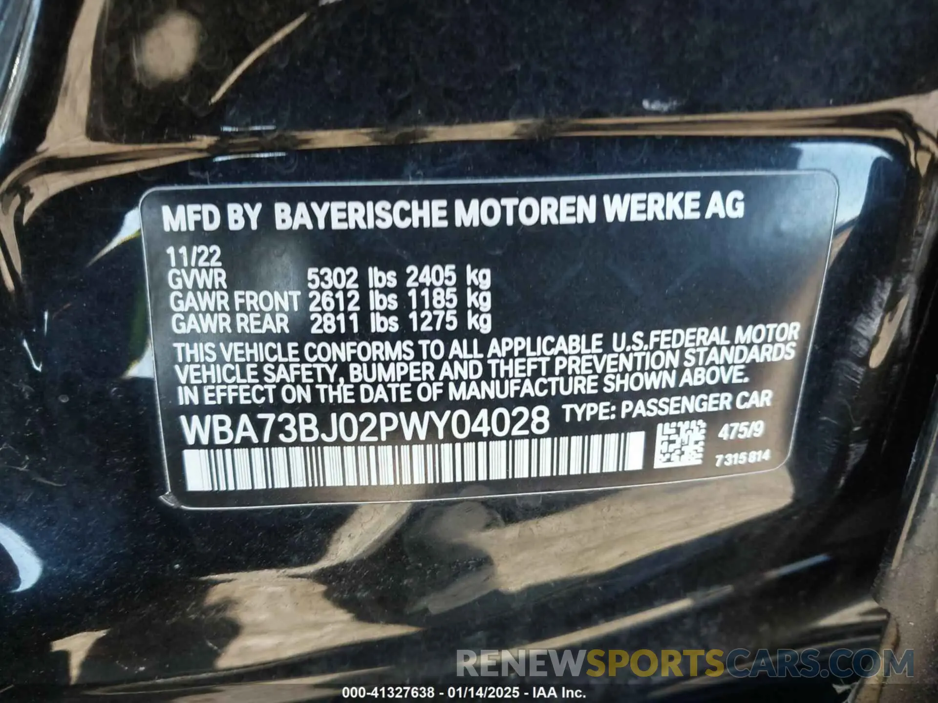 9 fotografías del automóvil dañado WBA73BJ02PWY04028 BMW 540 2023