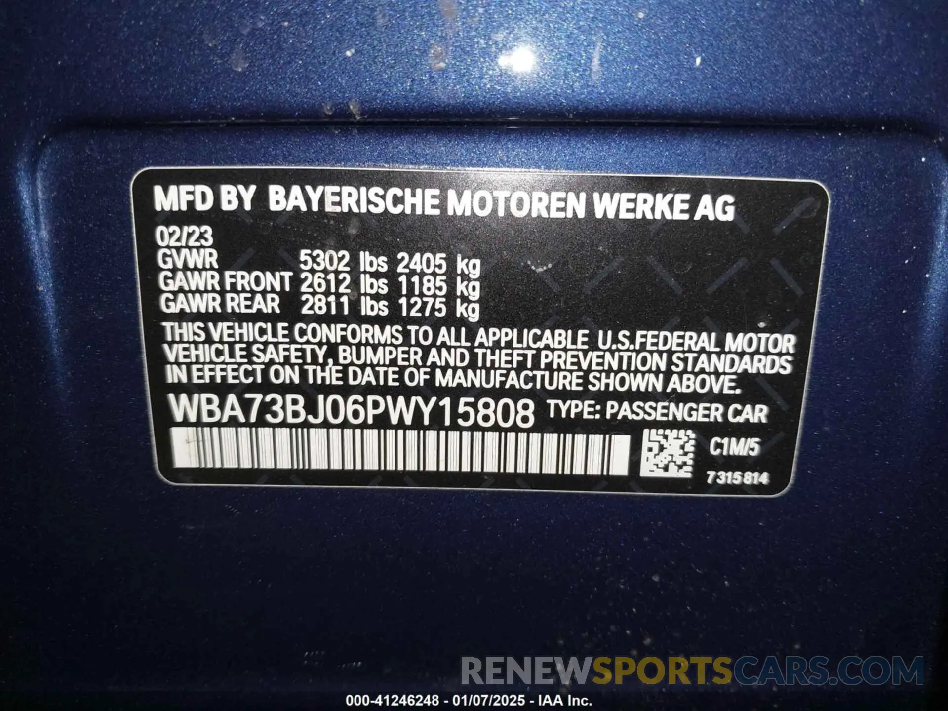 9 fotografías del automóvil dañado WBA73BJ06PWY15808 BMW 540 2023