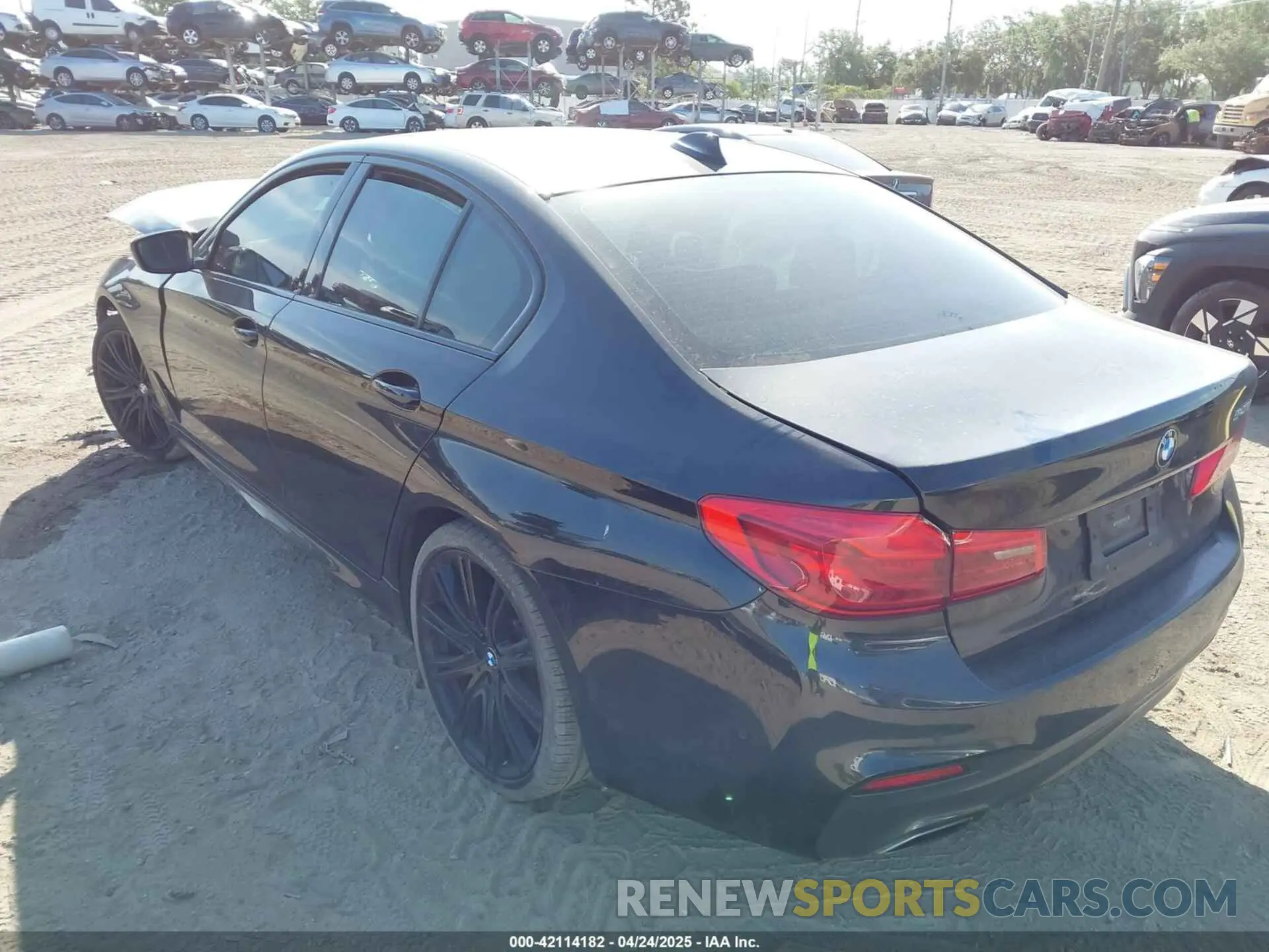 3 fotografías del automóvil dañado WBAJE5C59KWW11104 BMW 540I 2019