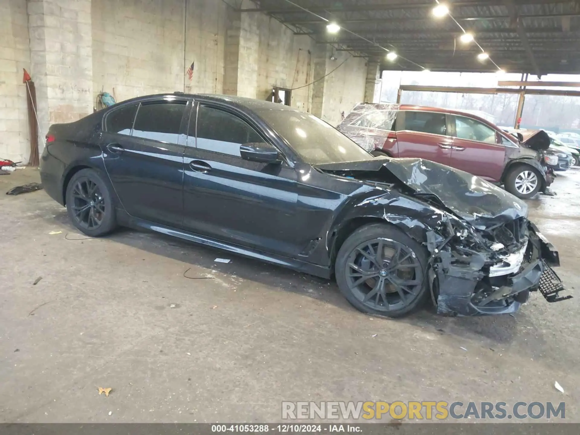 1 fotografías del automóvil dañado WBA73BJ06MWX33119 BMW 540I 2021
