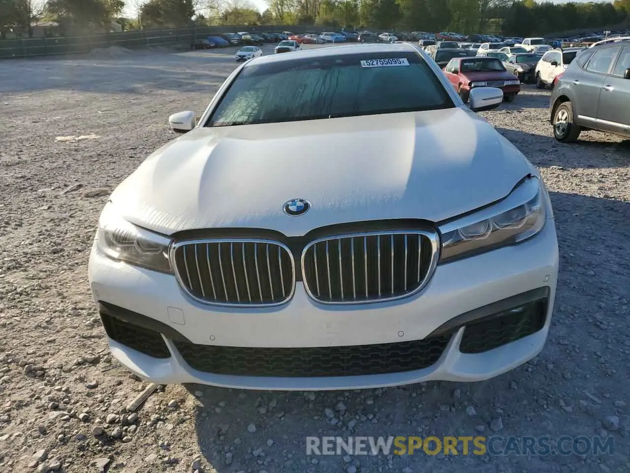 5 fotografías del automóvil dañado WBA7E2C51KB218262 BMW 7 SERIES 2019