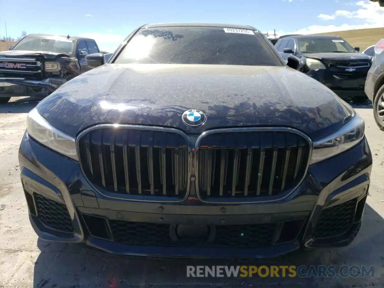 5 fotografías del automóvil dañado WBA7U2C01LGM26654 BMW 7 SERIES 2020