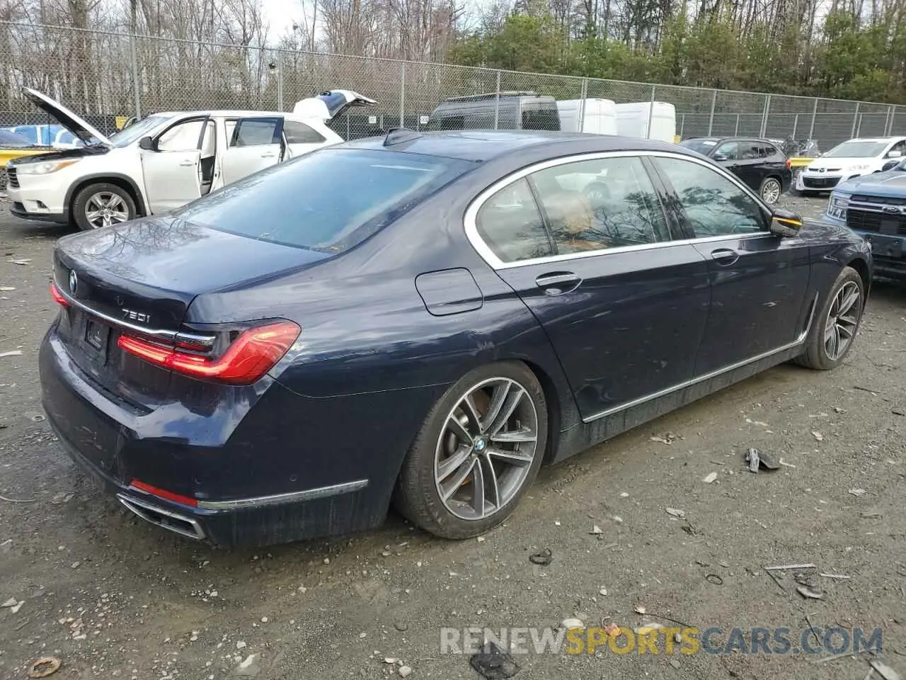 3 fotografías del automóvil dañado WBA7U2C08LGJ59707 BMW 7 SERIES 2020