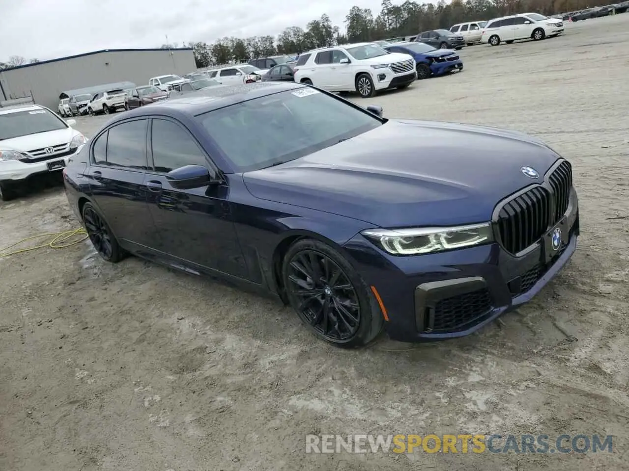 4 fotografías del automóvil dañado WBA7T2C03MCF63559 BMW 7 SERIES 2021