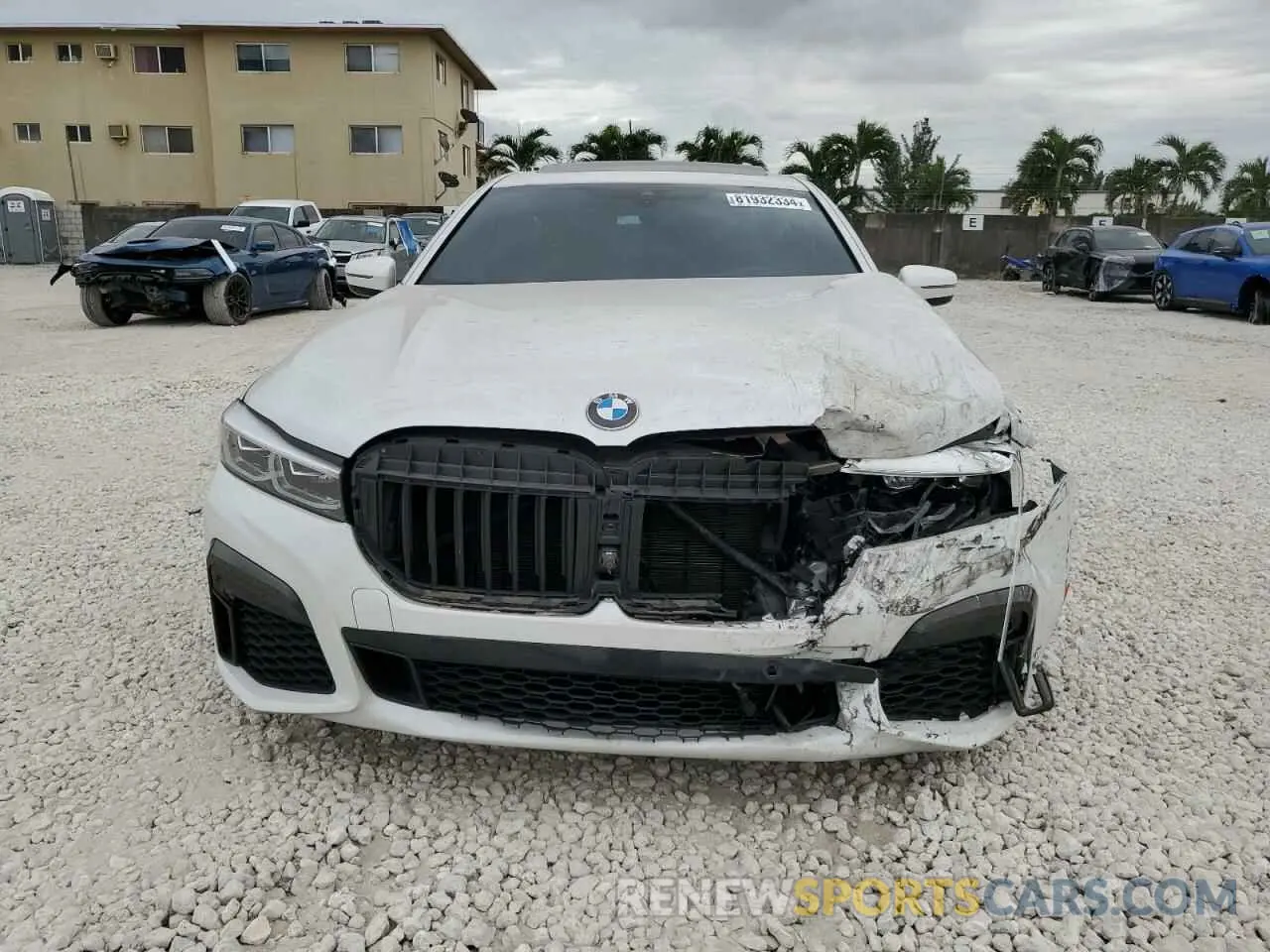 5 fotografías del automóvil dañado WBA7T2C08MCG19527 BMW 7 SERIES 2021