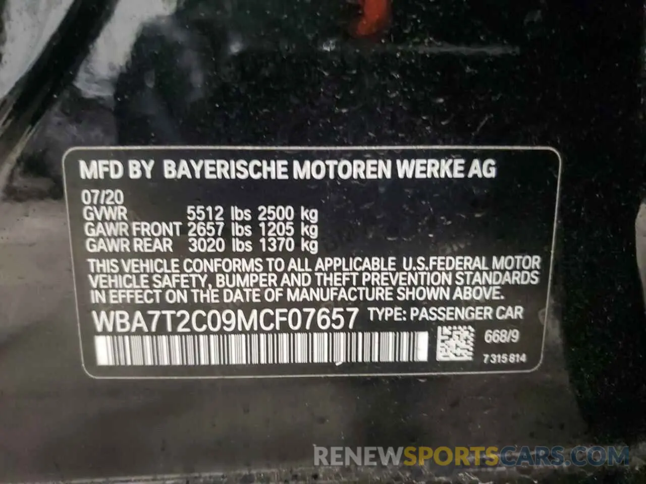 13 fotografías del automóvil dañado WBA7T2C09MCF07657 BMW 7 SERIES 2021