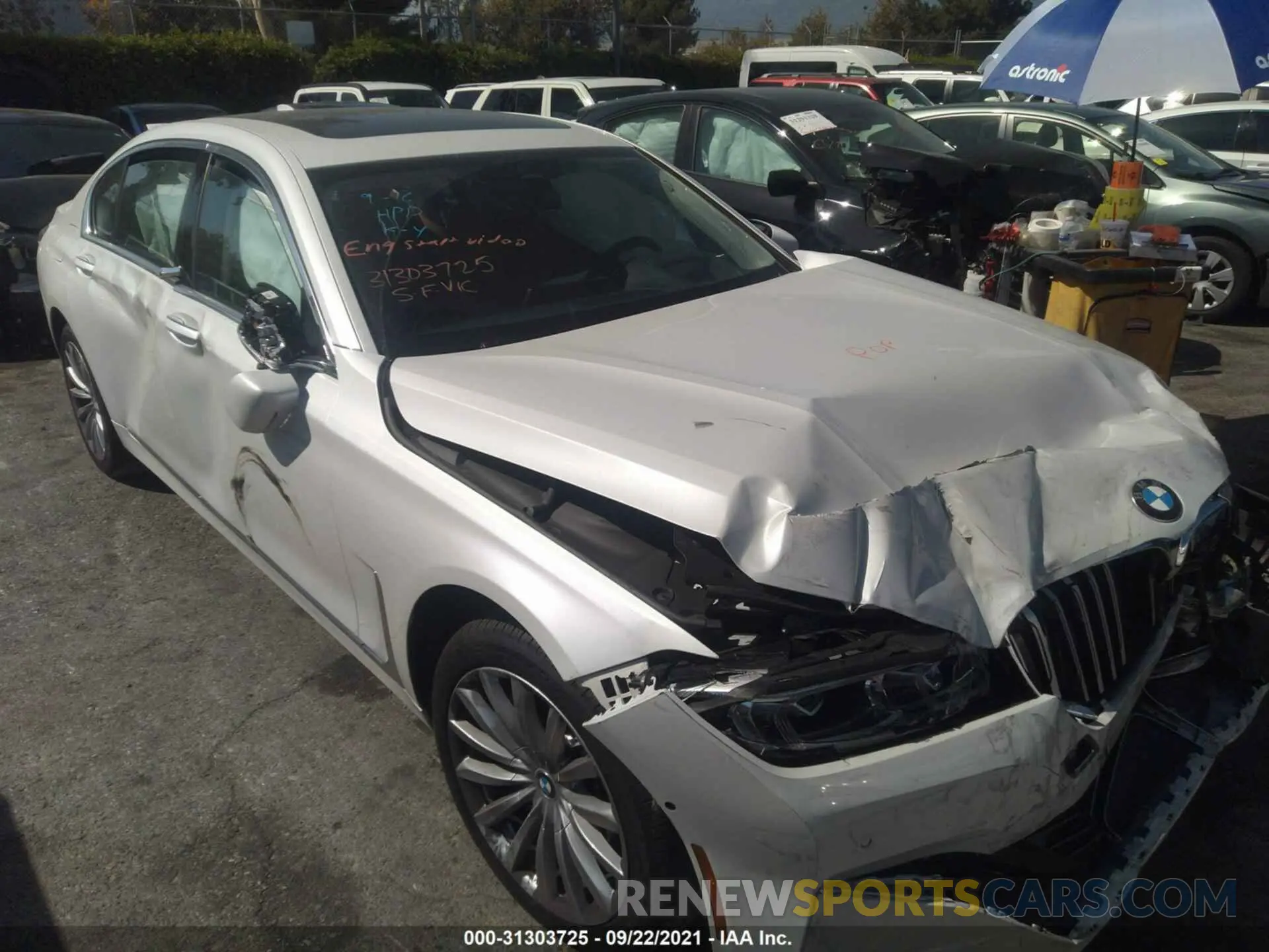 1 fotografías del automóvil dañado WBA7T4C06MCF63647 BMW 7 SERIES 2021