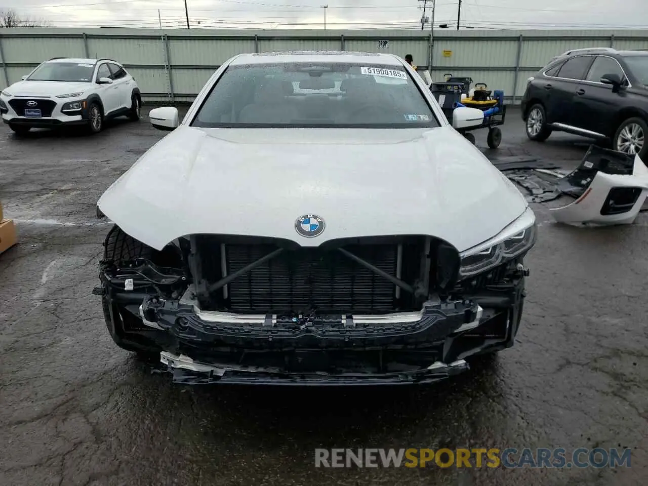 5 fotografías del automóvil dañado WBA7U2C06MCE49097 BMW 7 SERIES 2021