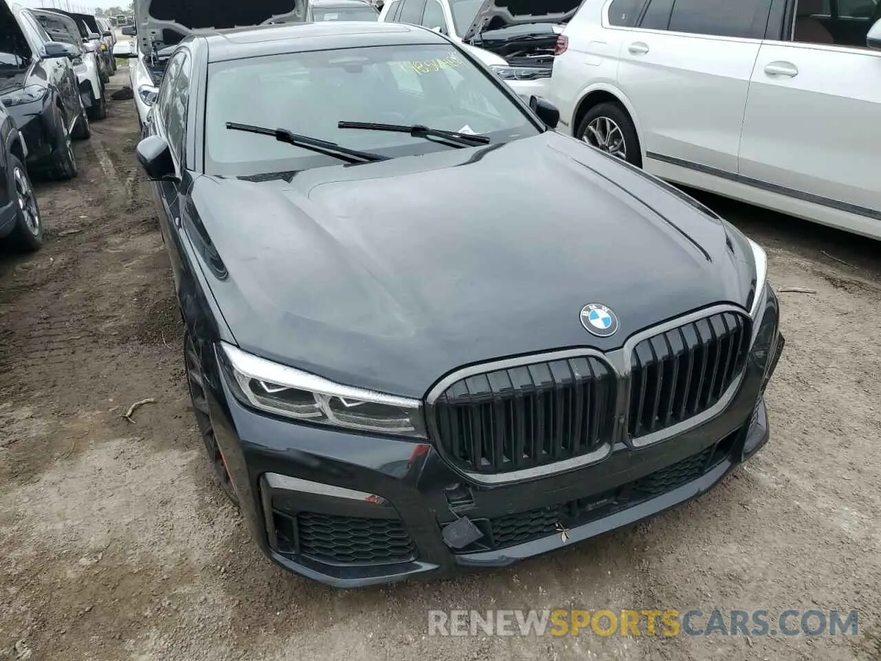 5 fotografías del automóvil dañado WBA7U2C08NCJ21887 BMW 7 SERIES 2022