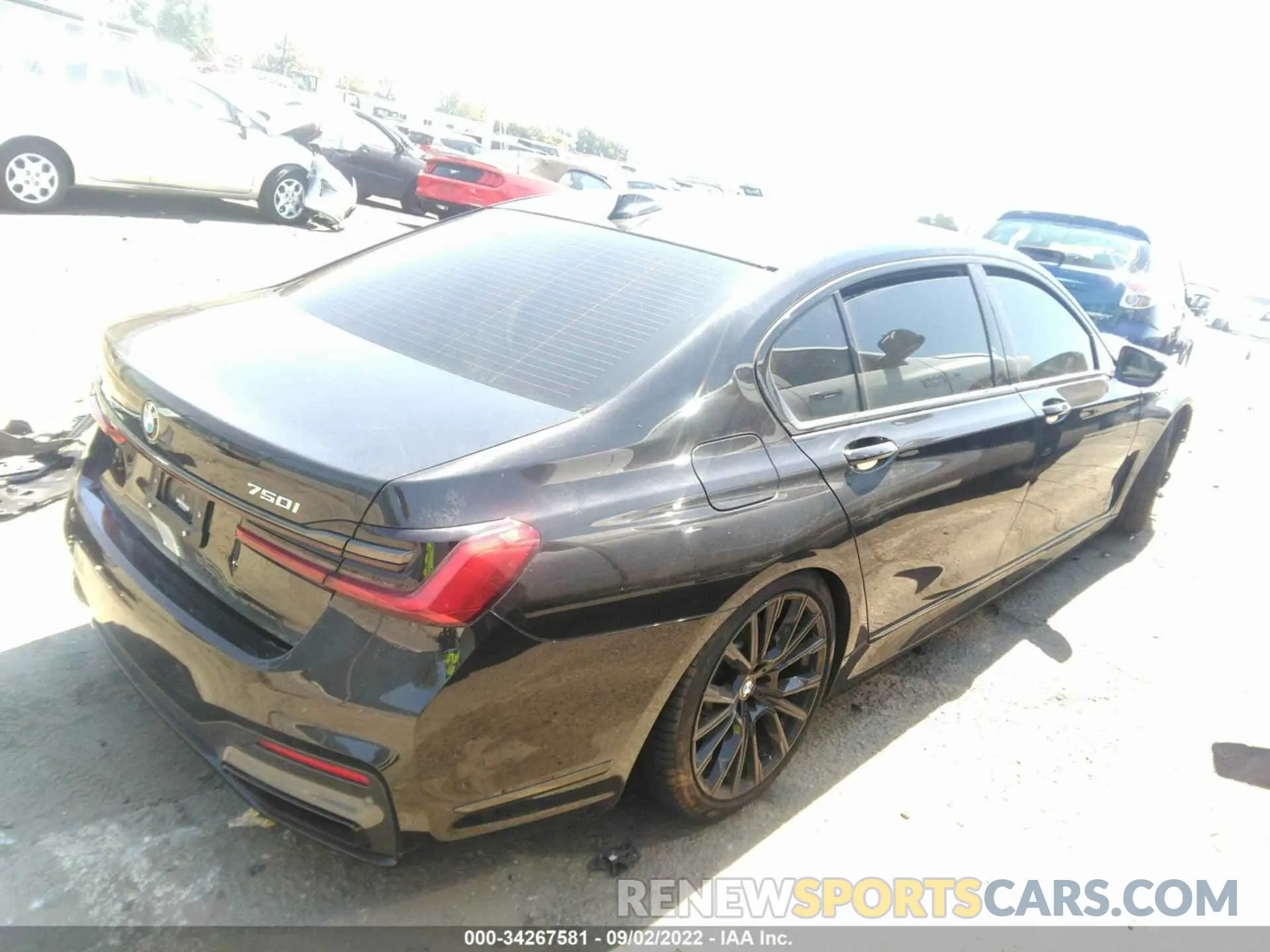 4 fotografías del automóvil dañado WBA7U2C0XNCJ24628 BMW 7 SERIES 2022