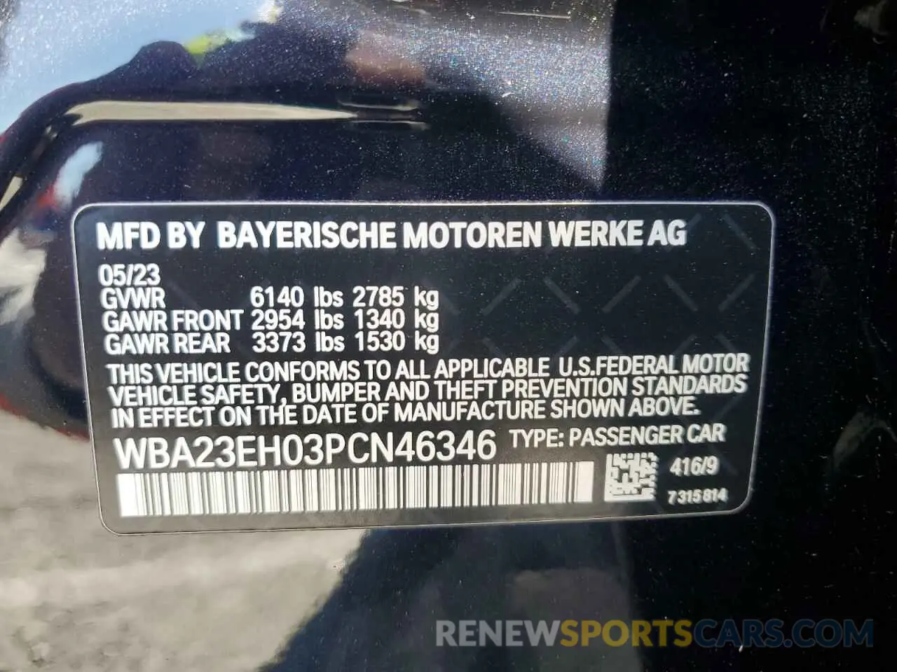 13 fotografías del automóvil dañado WBA23EH03PCN46346 BMW 7 SERIES 2023