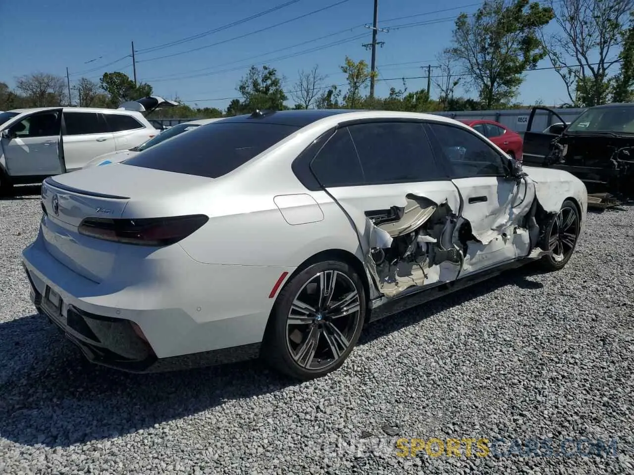3 fotografías del automóvil dañado WBA23EH05PCN58157 BMW 7 SERIES 2023