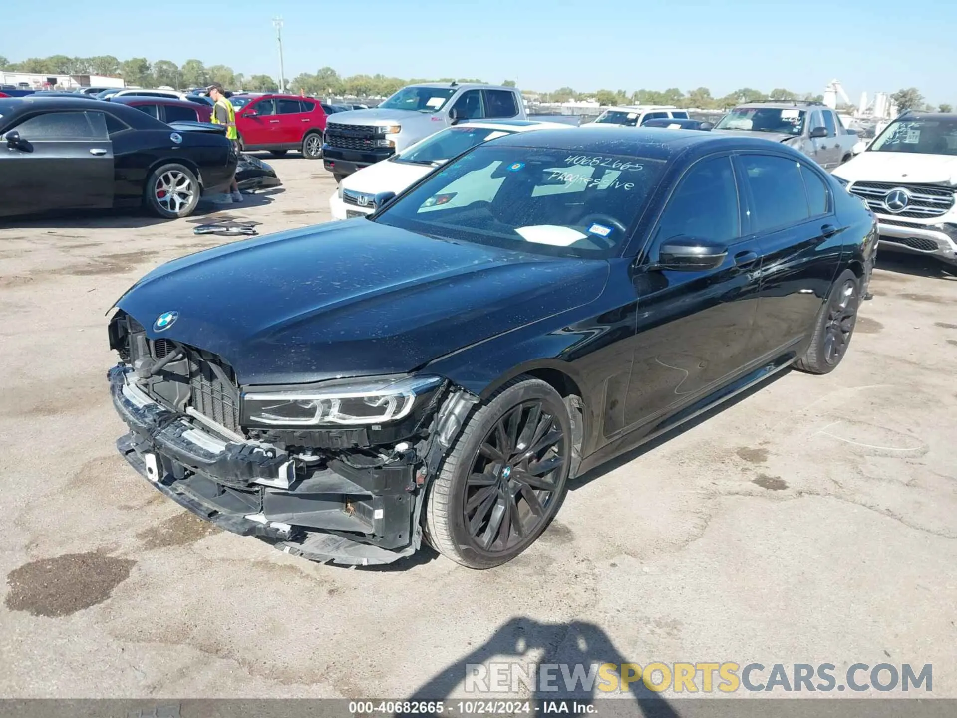 2 fotografías del automóvil dañado WBA7T2C01NCG92417 BMW 740 2022