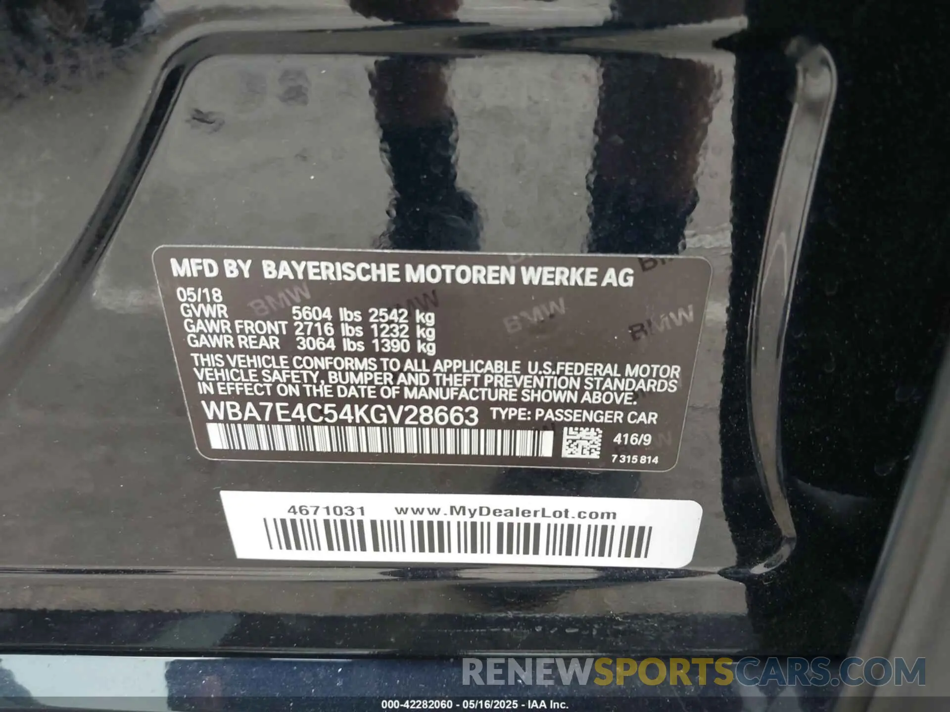 9 fotografías del automóvil dañado WBA7E4C54KGV28663 BMW 740I 2019
