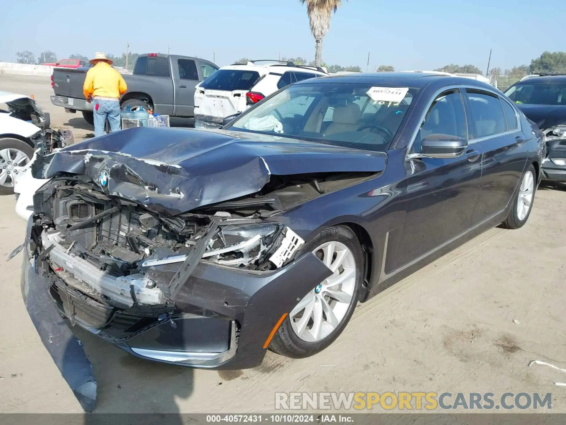 2 fotografías del automóvil dañado WBA7T2C0XLGL18018 BMW 740I 2020