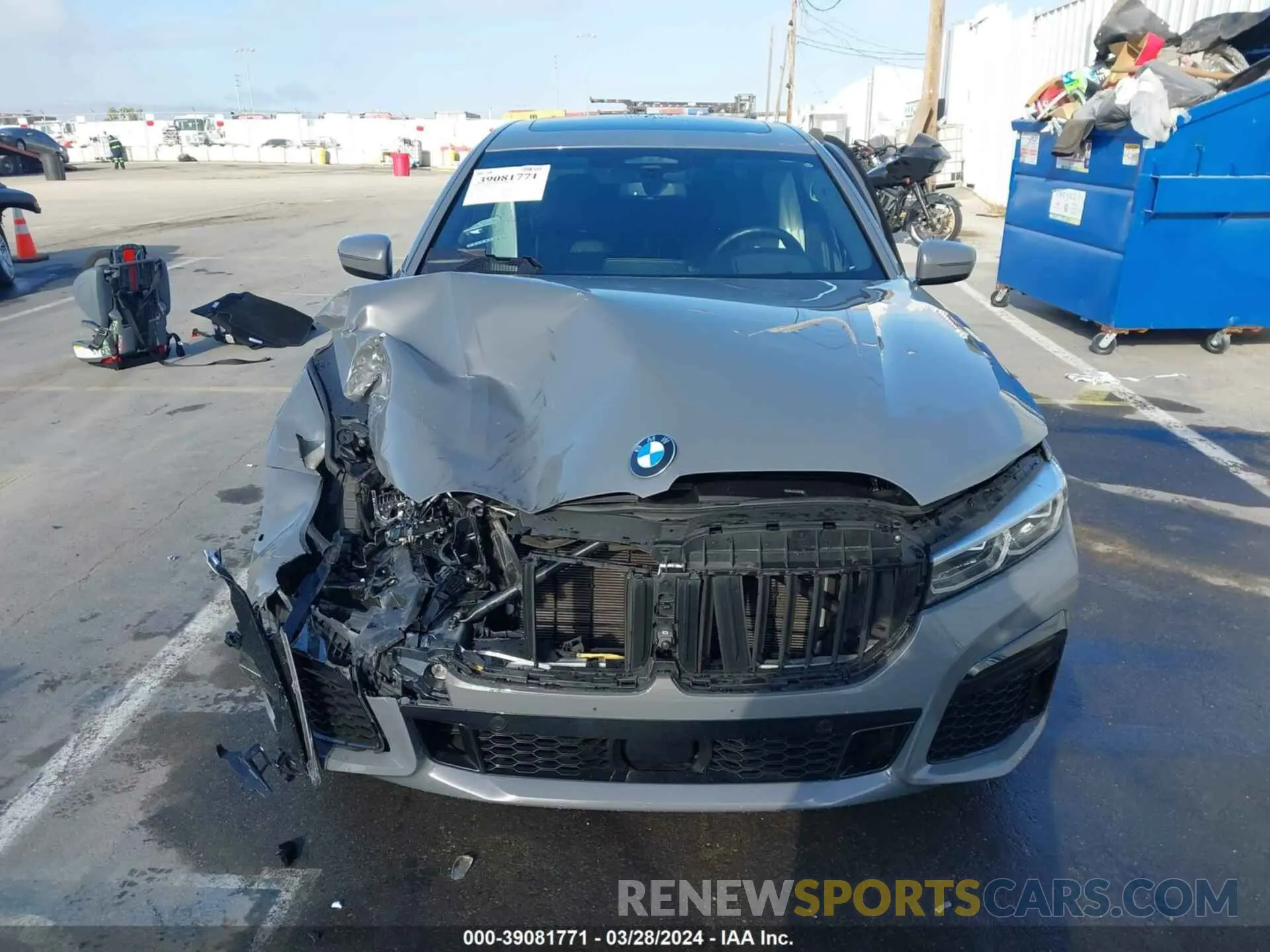 11 fotografías del automóvil dañado WBA7U2C04MCF84305 BMW 750I 2021