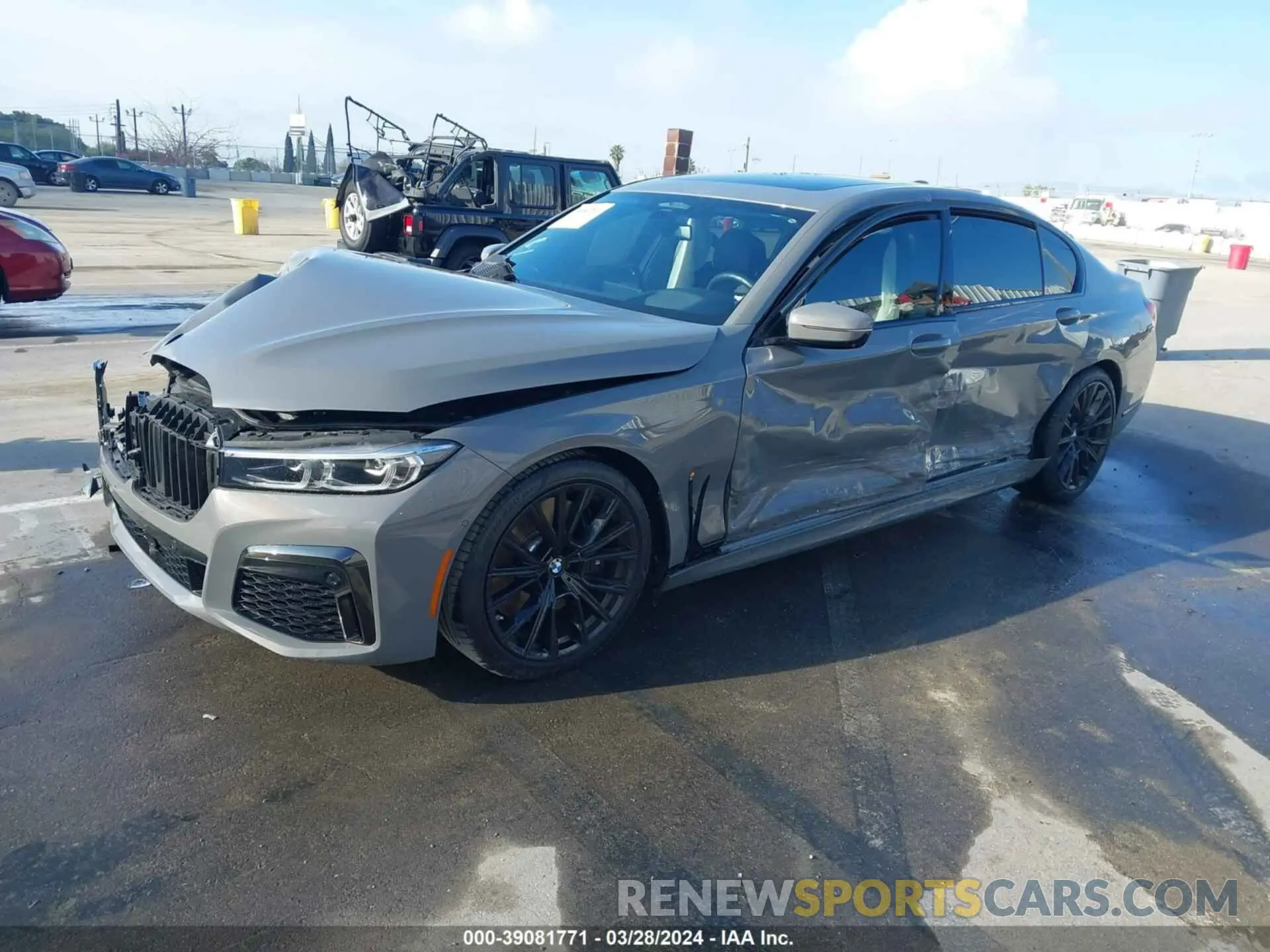 2 fotografías del automóvil dañado WBA7U2C04MCF84305 BMW 750I 2021