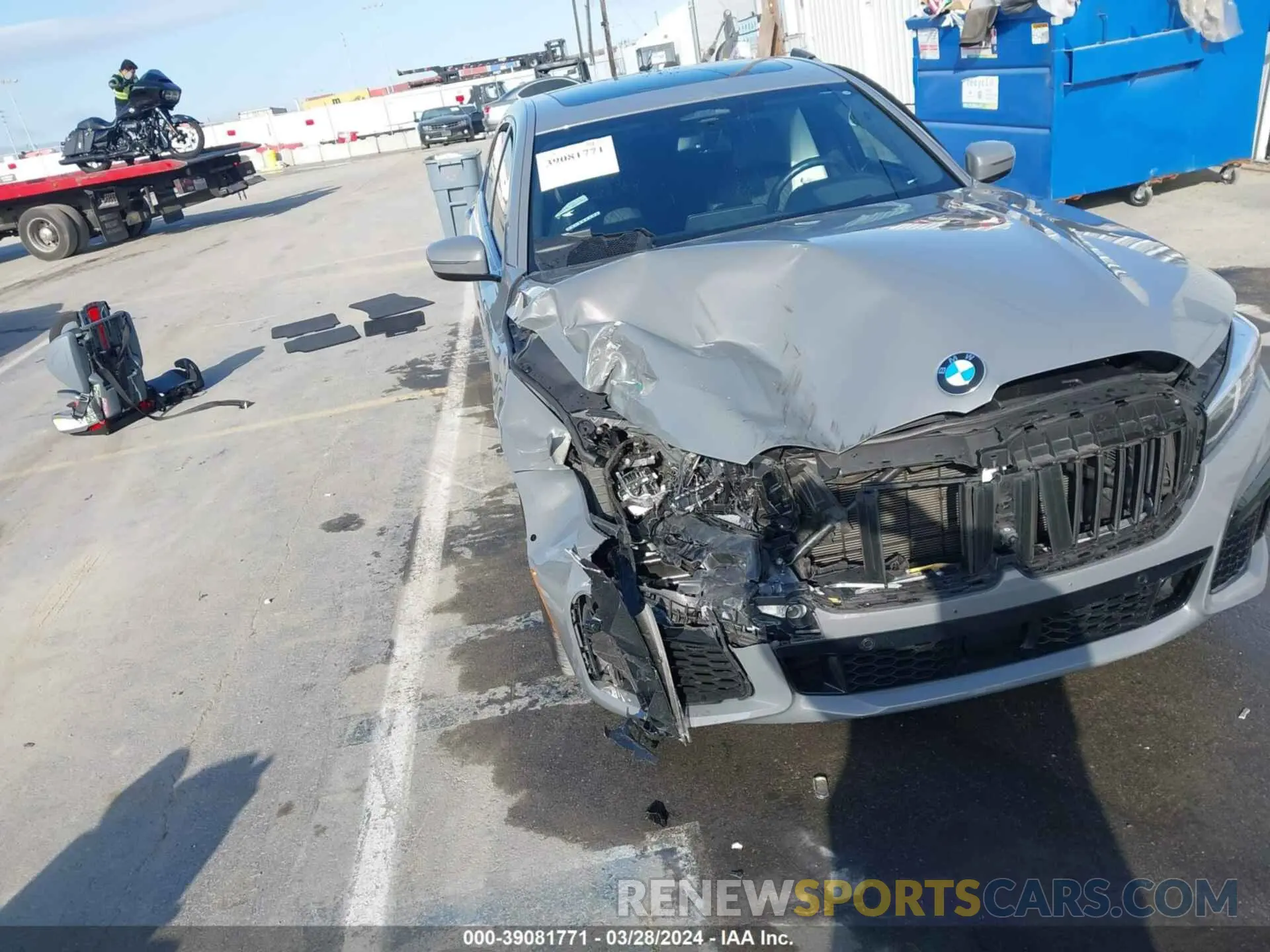6 fotografías del automóvil dañado WBA7U2C04MCF84305 BMW 750I 2021