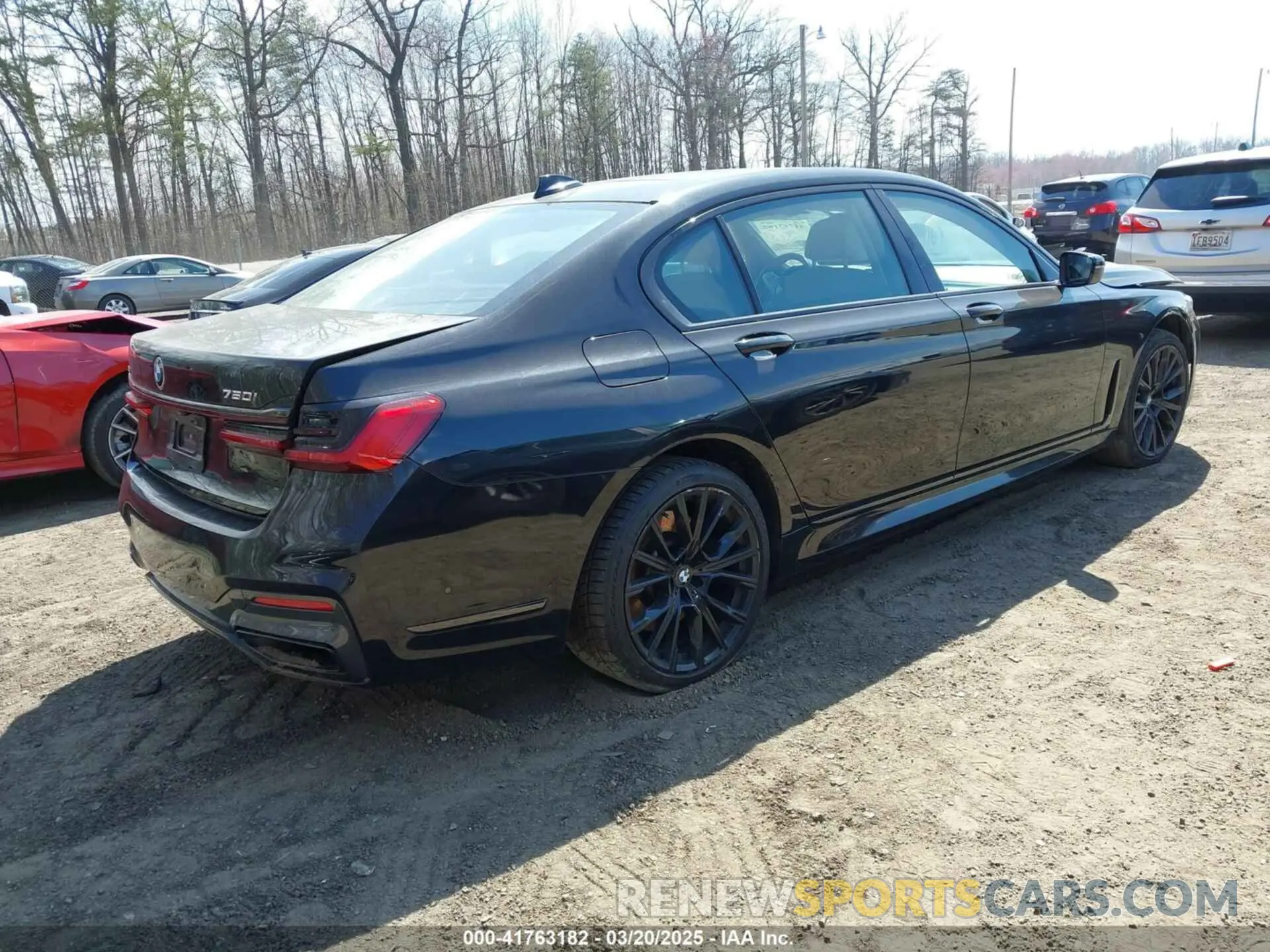 4 fotografías del automóvil dañado WBA7U2C05MCF72521 BMW 750I 2021