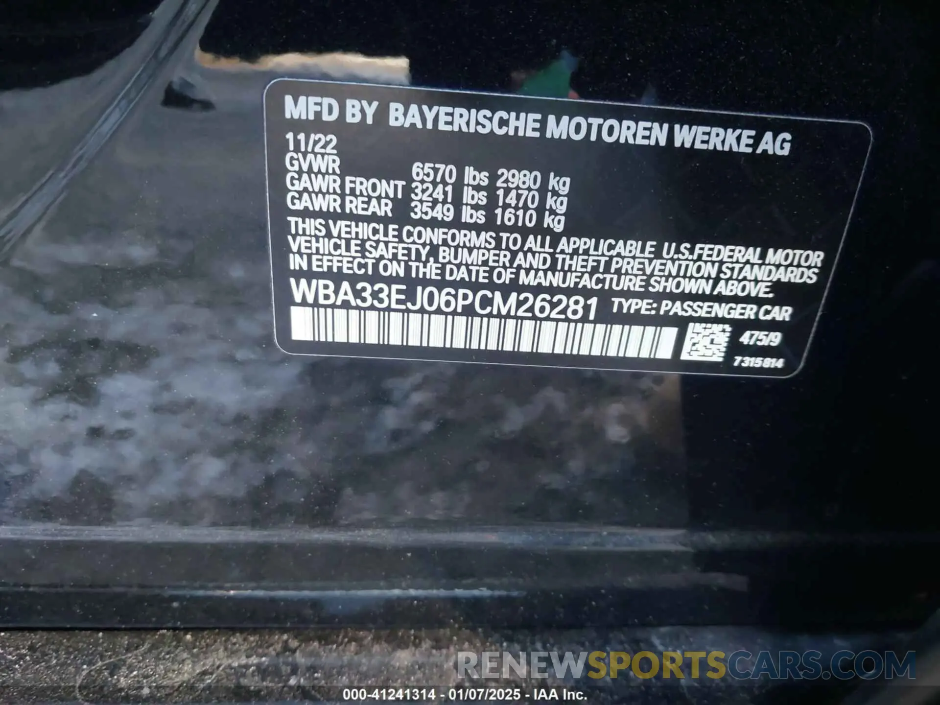 9 fotografías del automóvil dañado WBA33EJ06PCM26281 BMW 760 2023