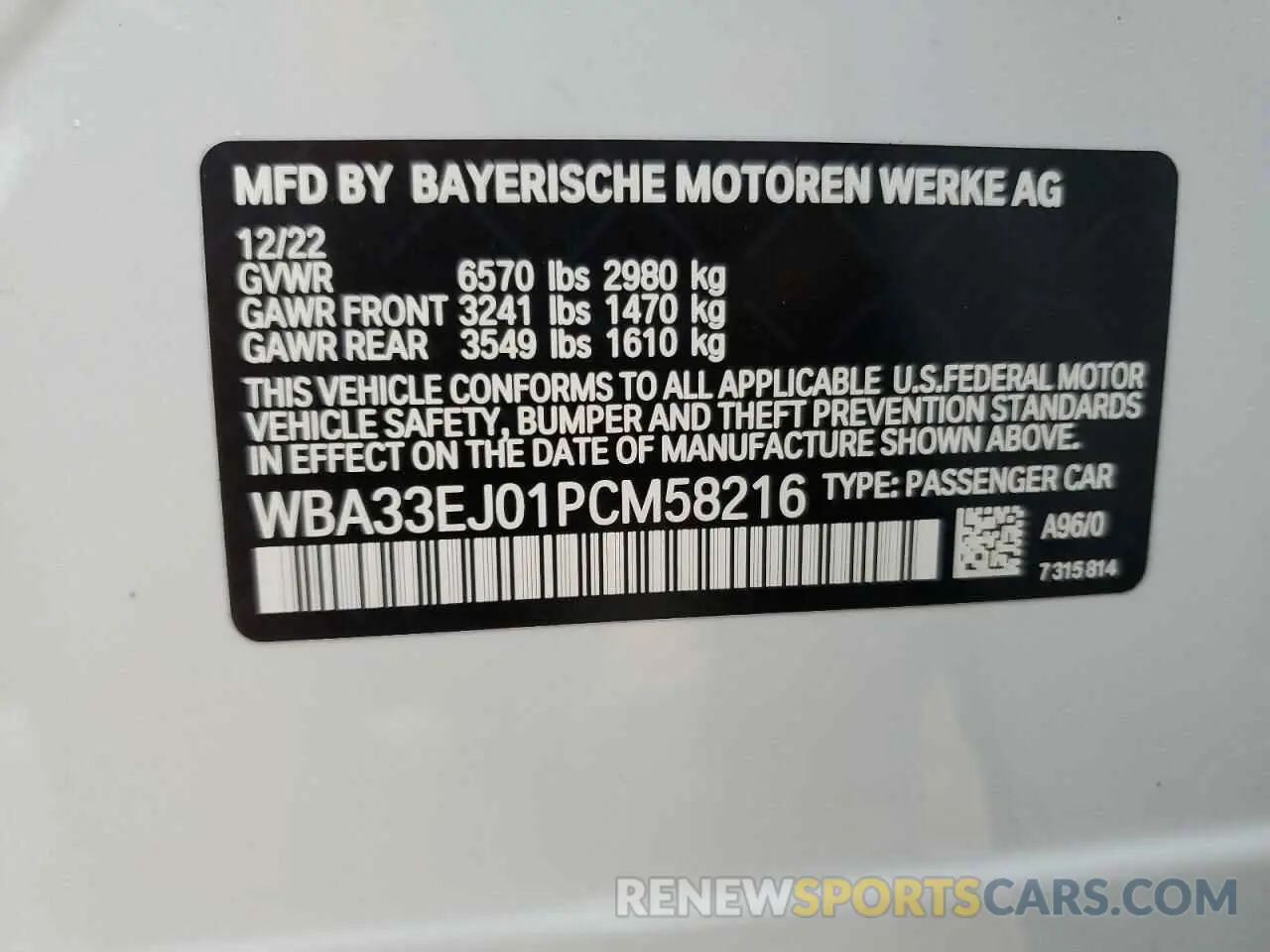 14 fotografías del automóvil dañado WBA33EJ01PCM58216 BMW 760 XI 2023