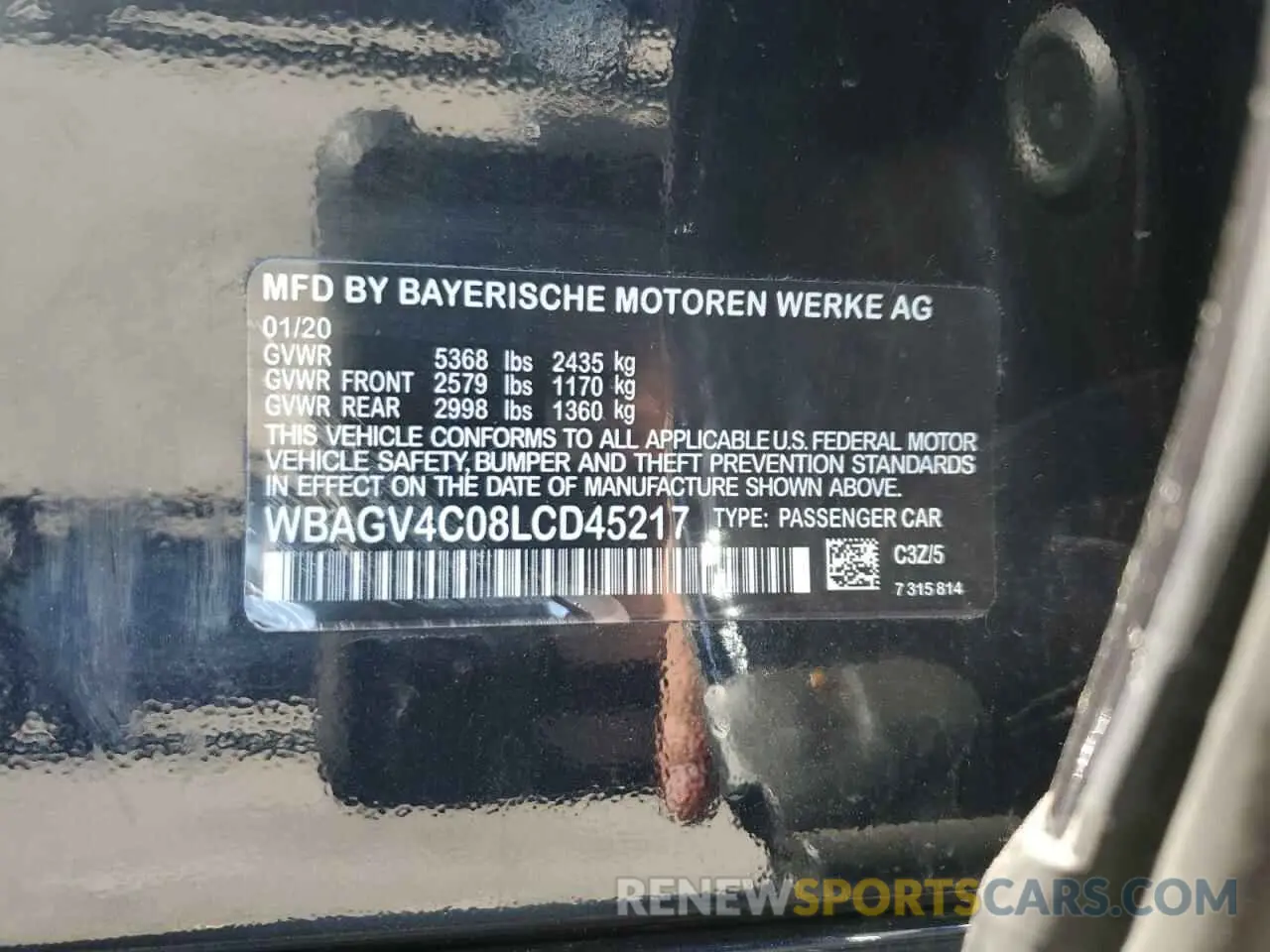 12 fotografías del automóvil dañado WBAGV4C08LCD84826 BMW 8 SERIES 2020