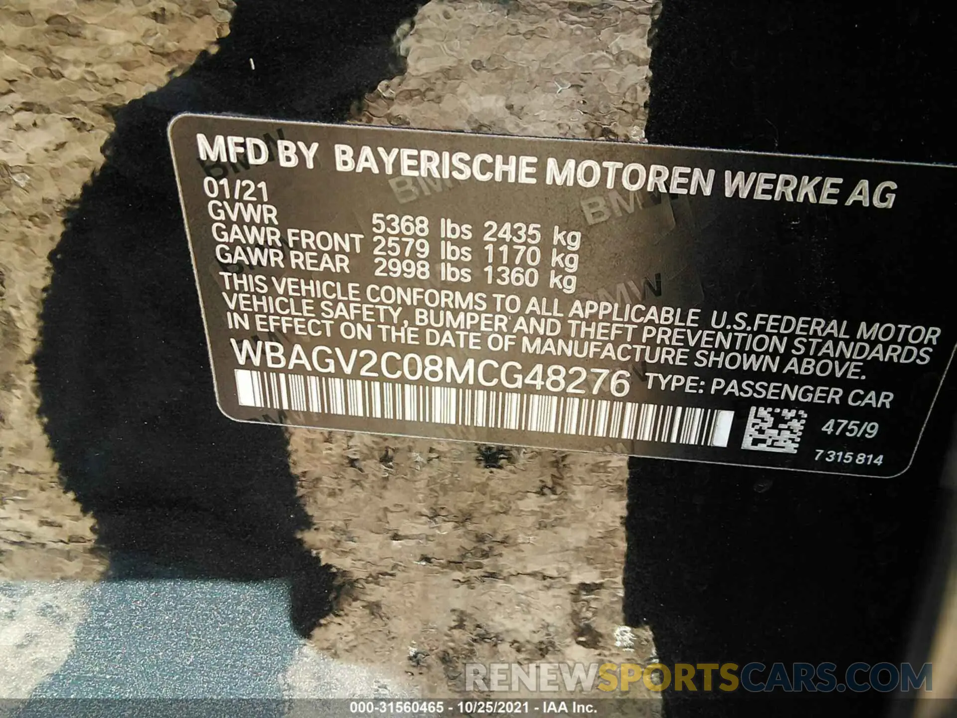 9 fotografías del automóvil dañado WBAGV2C08MCG48276 BMW 8 SERIES 2021
