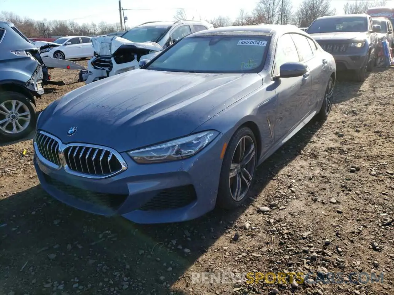 2 fotografías del automóvil dañado WBAGV4C07MCF55051 BMW 8 SERIES 2021