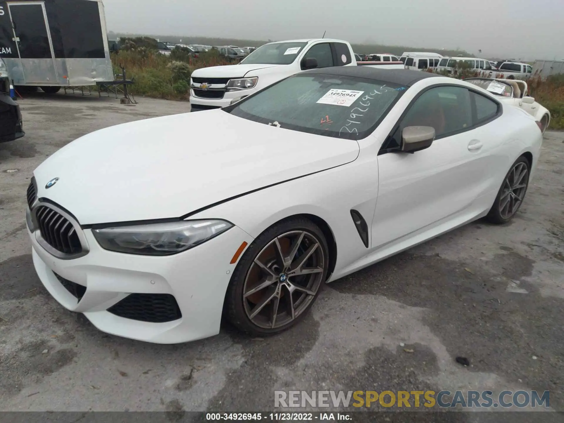 2 fotografías del automóvil dañado WBABC4C04NCH87687 BMW 8 SERIES 2022